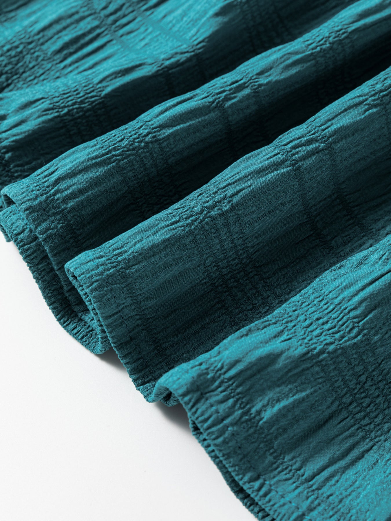 Shirred Pleated Square Neck Sleeveless Midi Dress - Be Bliss Boutique