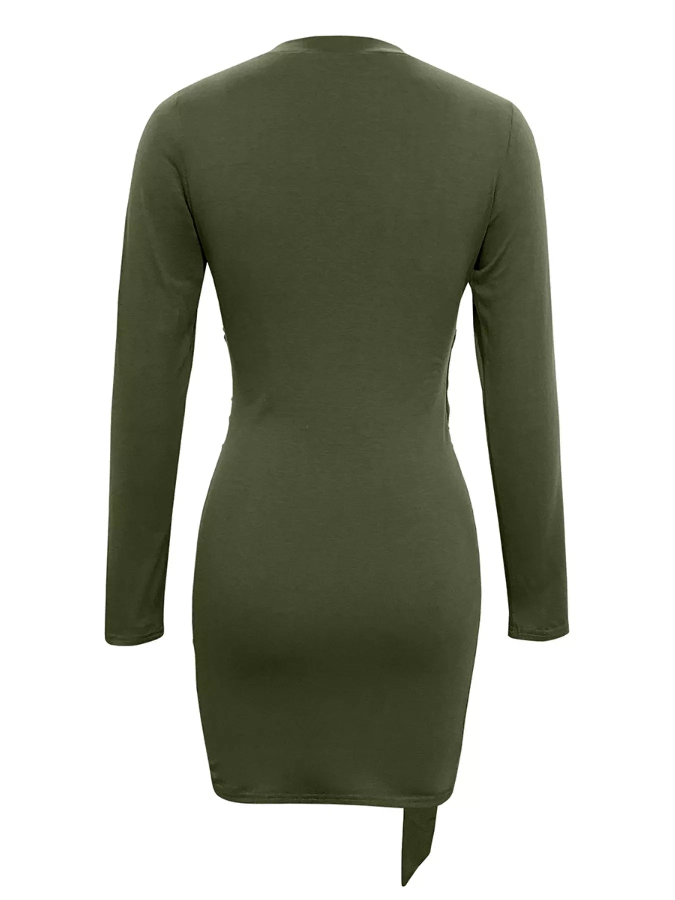 Round Neck Long Sleeve Bodycon Dress - Be Bliss Boutique