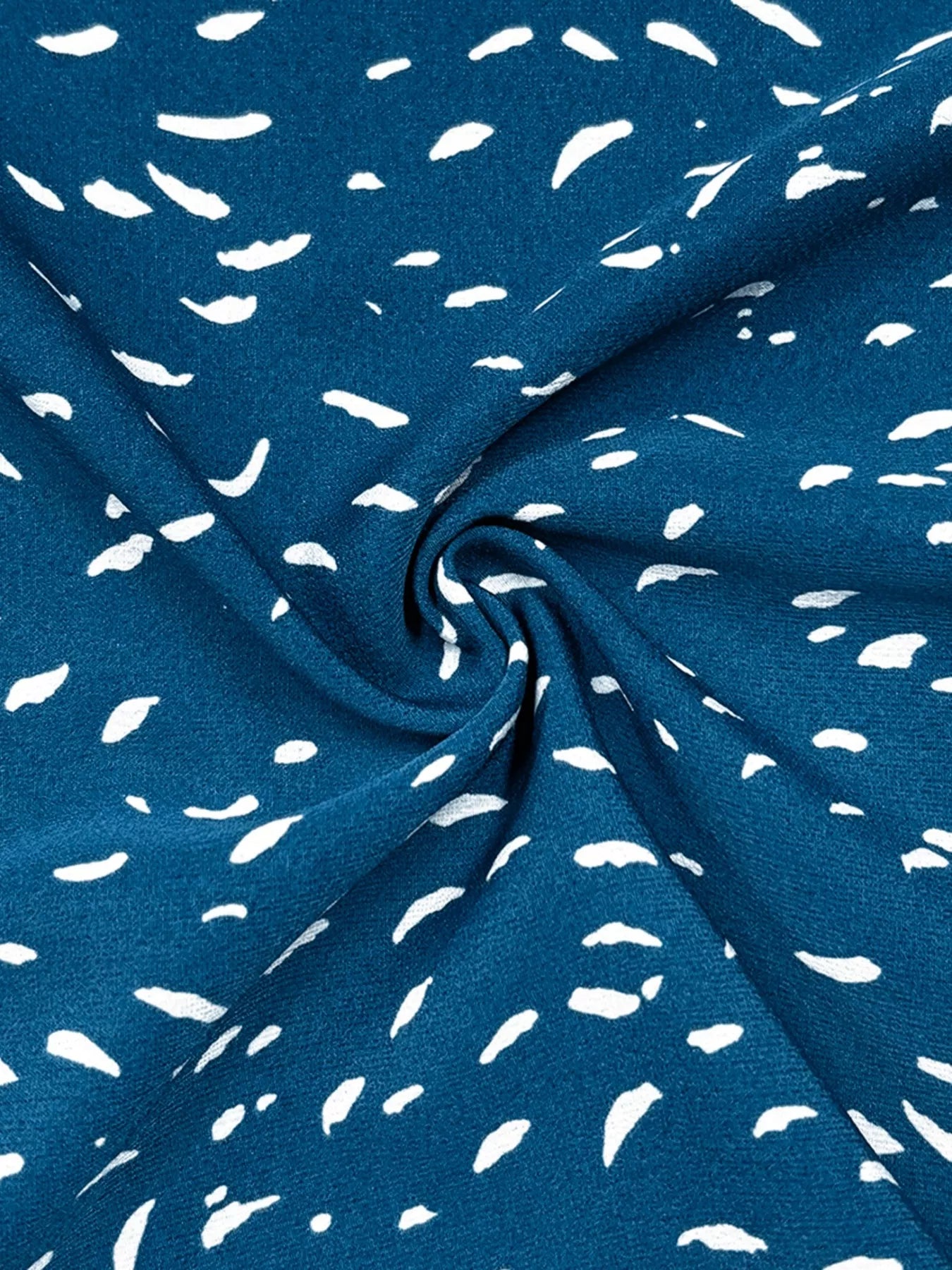 Ruffled Printed Tie Neck Long Sleeve Blouse - Be Bliss Boutique