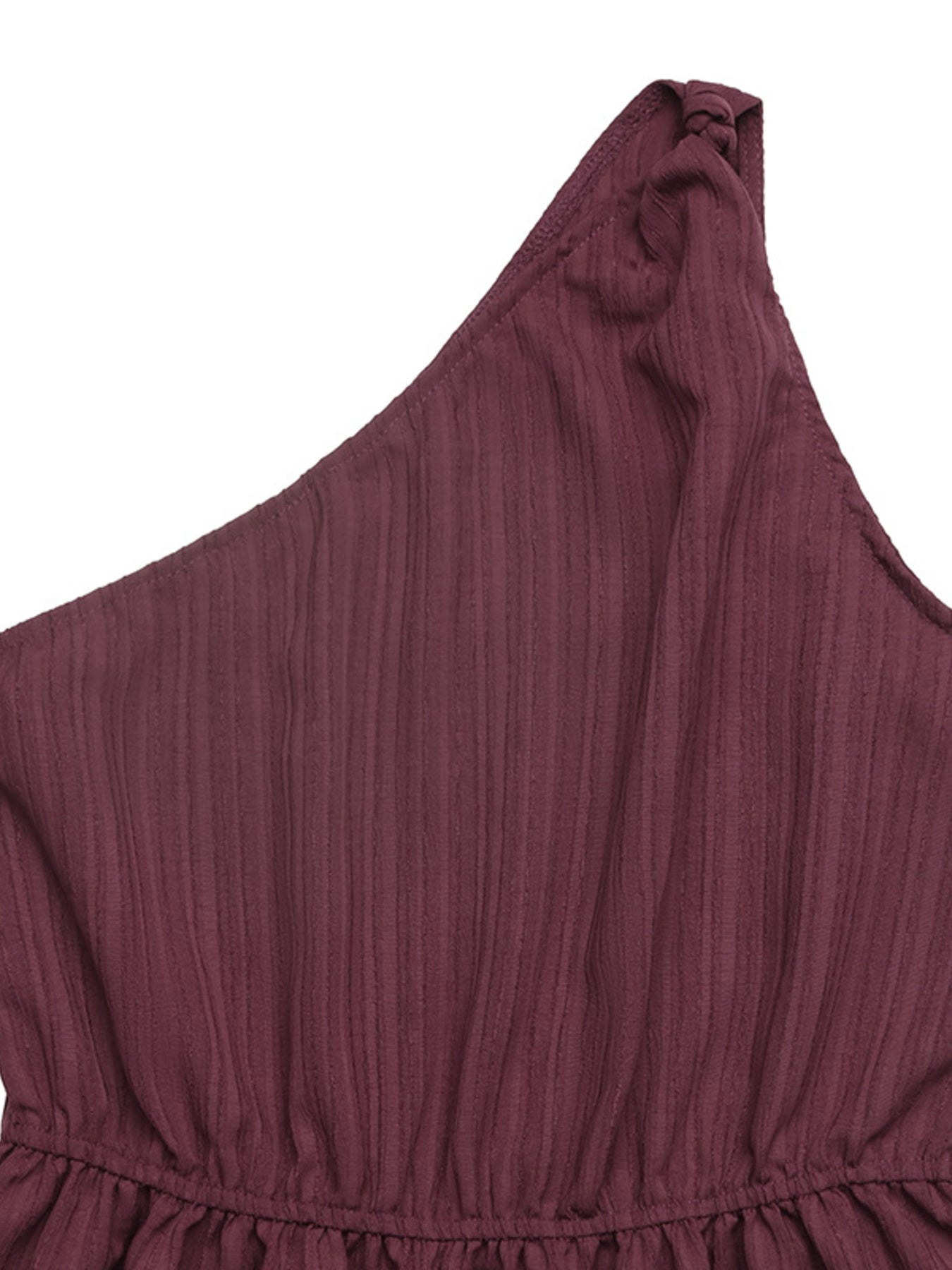 One-Shoulder Tie Waist Romper - Be Bliss Boutique