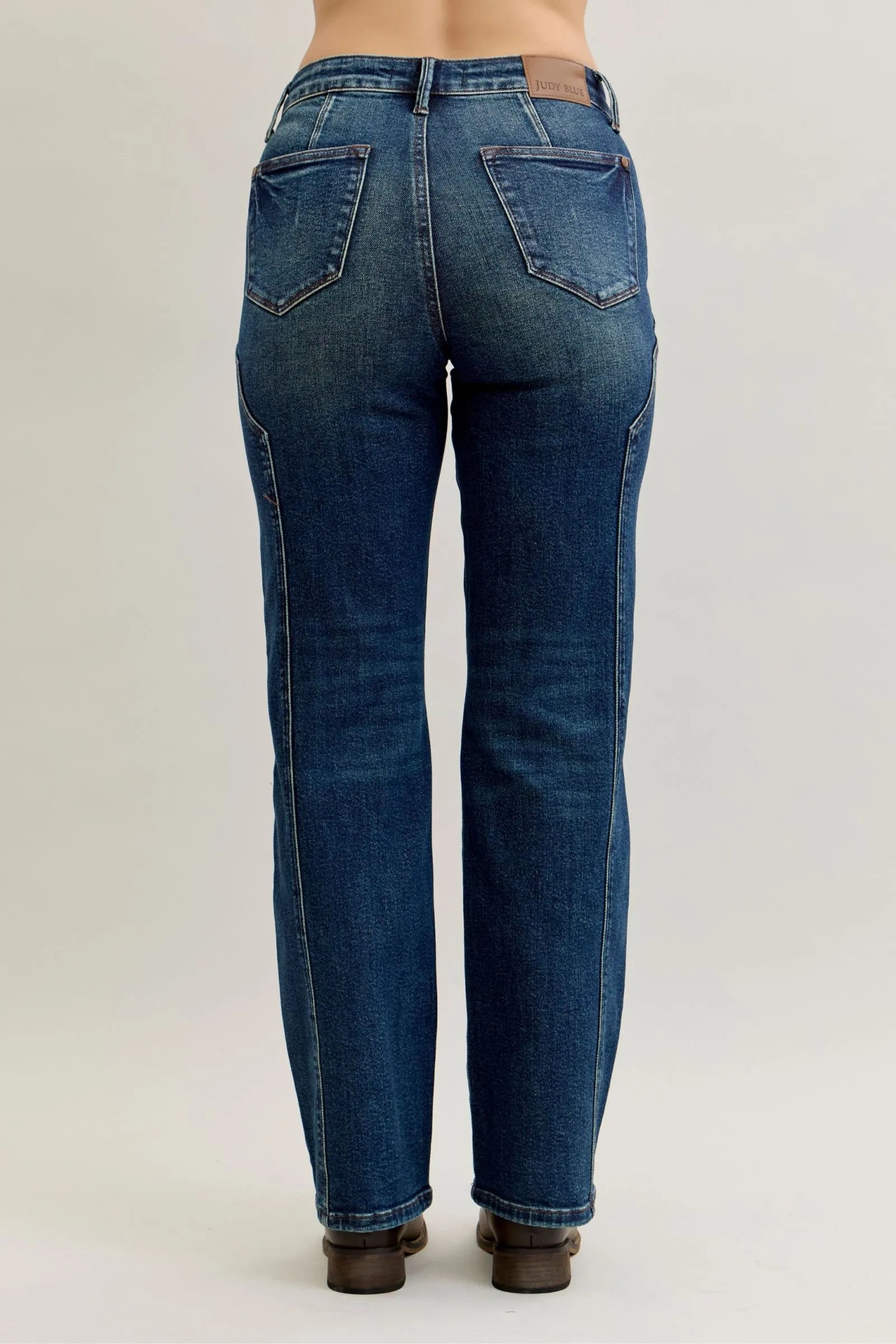 Plus Size Seam Detailed Straight Leg Judy Blue Jeans -  Be Bliss Boutique