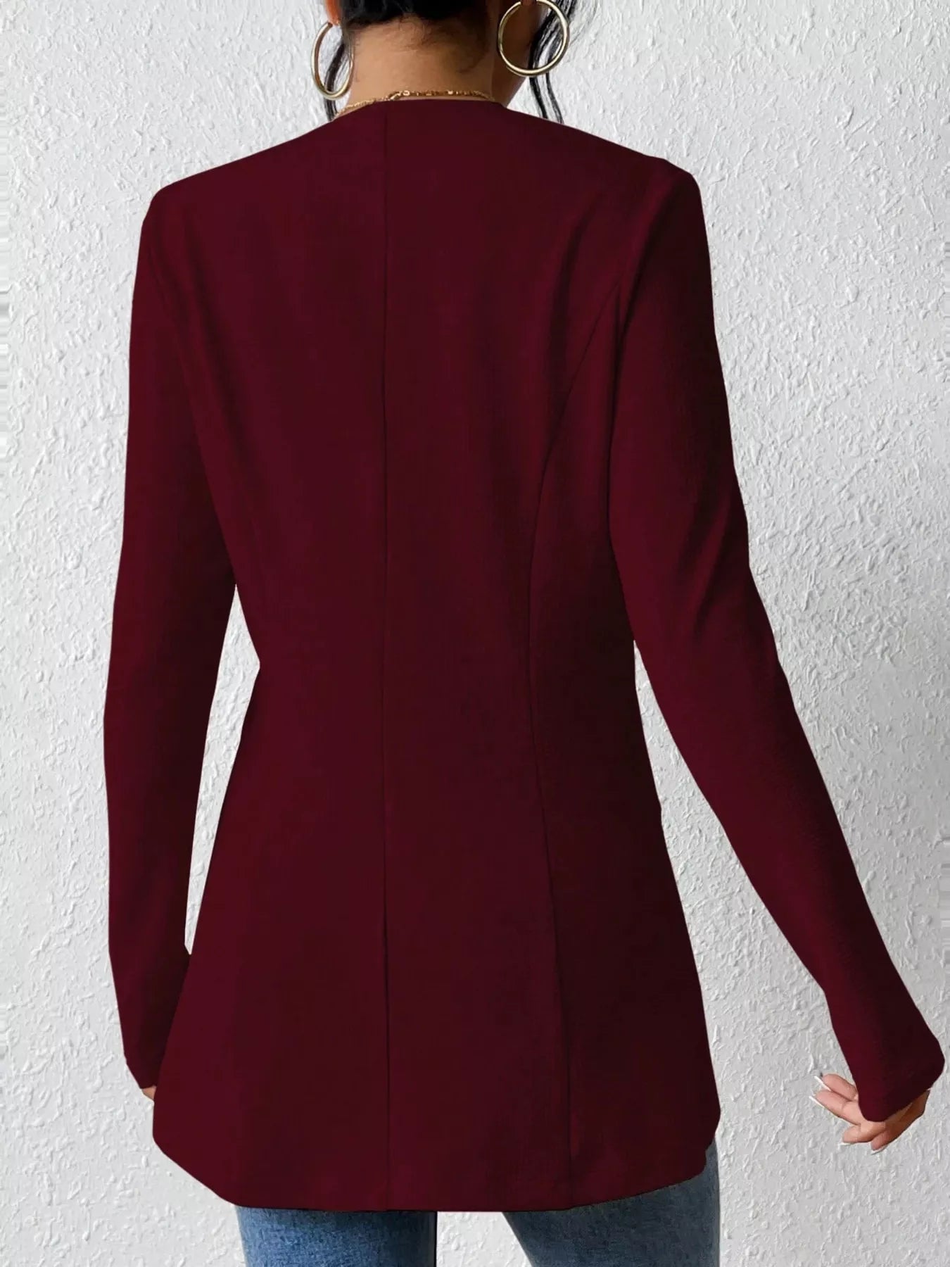 One Button Long Sleeve Blazer - Be Bliss Boutique