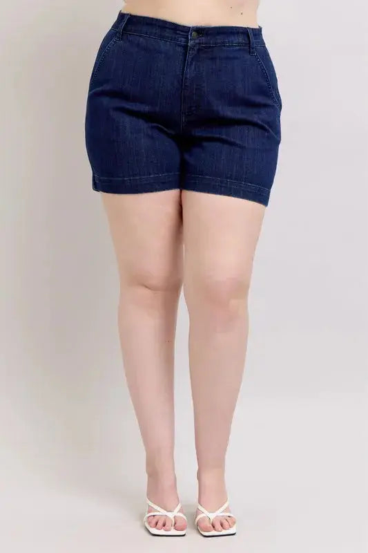 Judy Blue Full/Plus Size High Waist Denim Shorts | Be Bliss Boutique