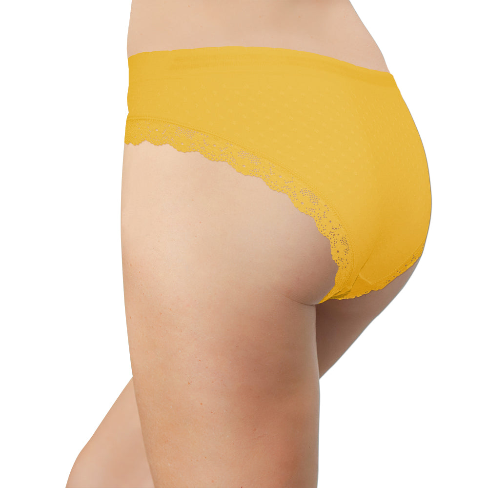Scalloped Dot and Lace Seamless Tag Free Bikini - Be Bliss Boutique