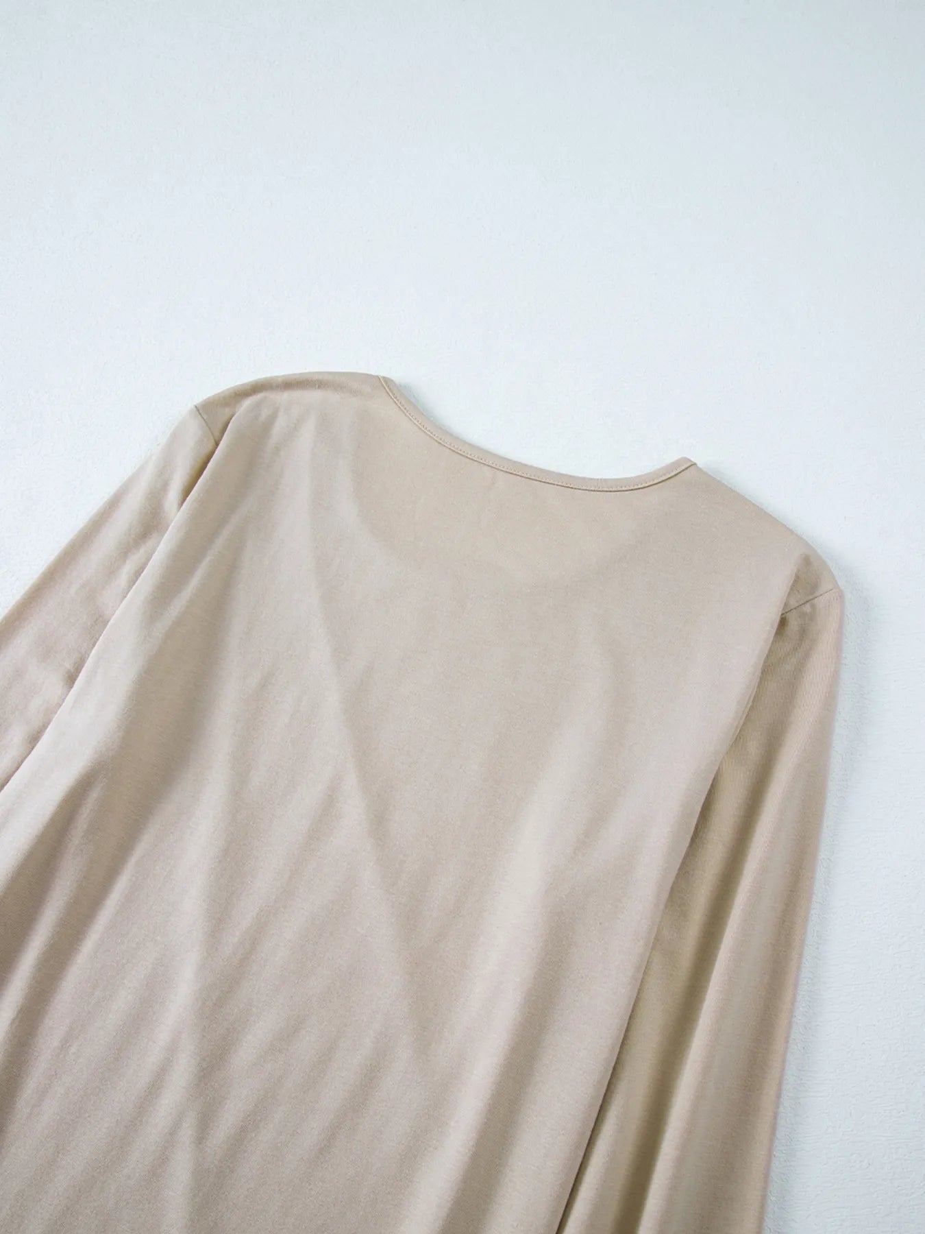Asymmetric Seam Detail Long Sleeve Top -  Be Bliss Boutique