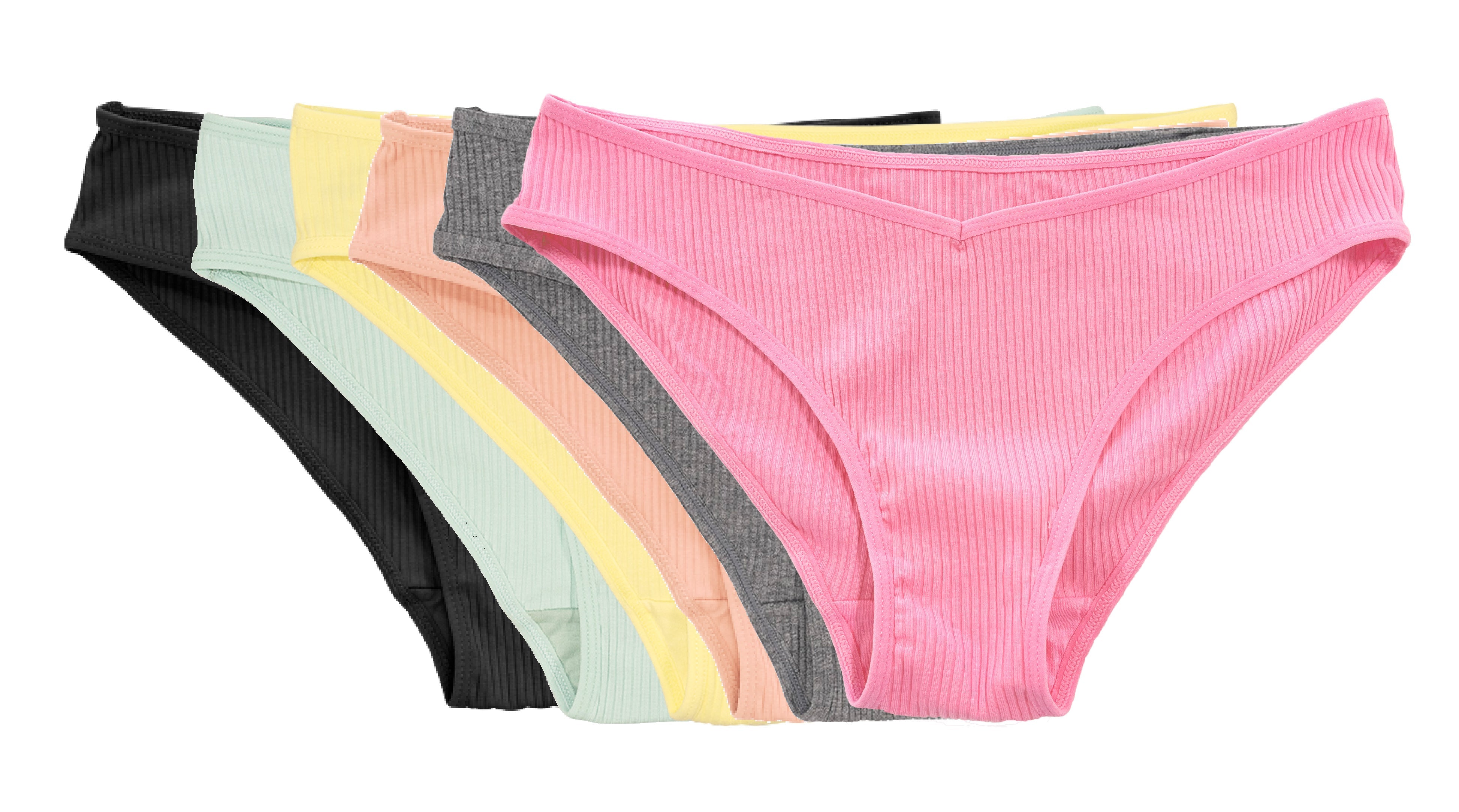 Cotton Rib Bikini Surprise 6 Pack, XS-2X - Be Bliss Boutique