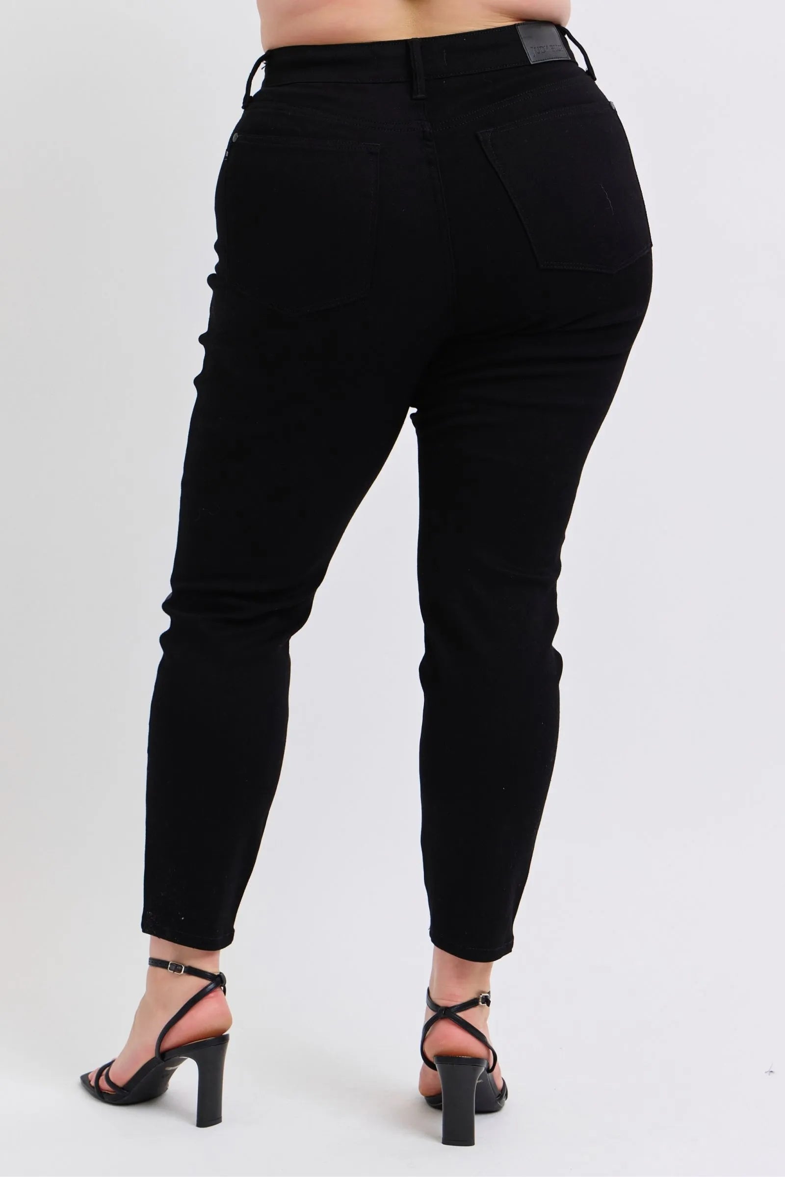 Judy Blue Plus Size HW Faux Leather Skinny Pants -  Be Bliss Boutique