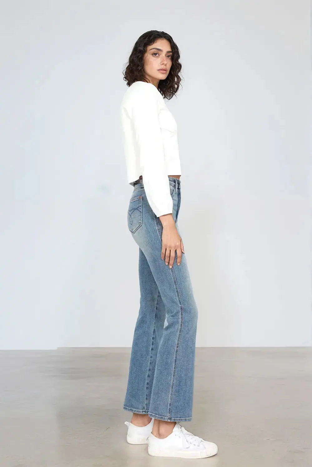 Judy Blue Full Size/Plus Size Tummy Control Back Embroidered Pocketed Bootcut Jeans | Be Bliss Boutique