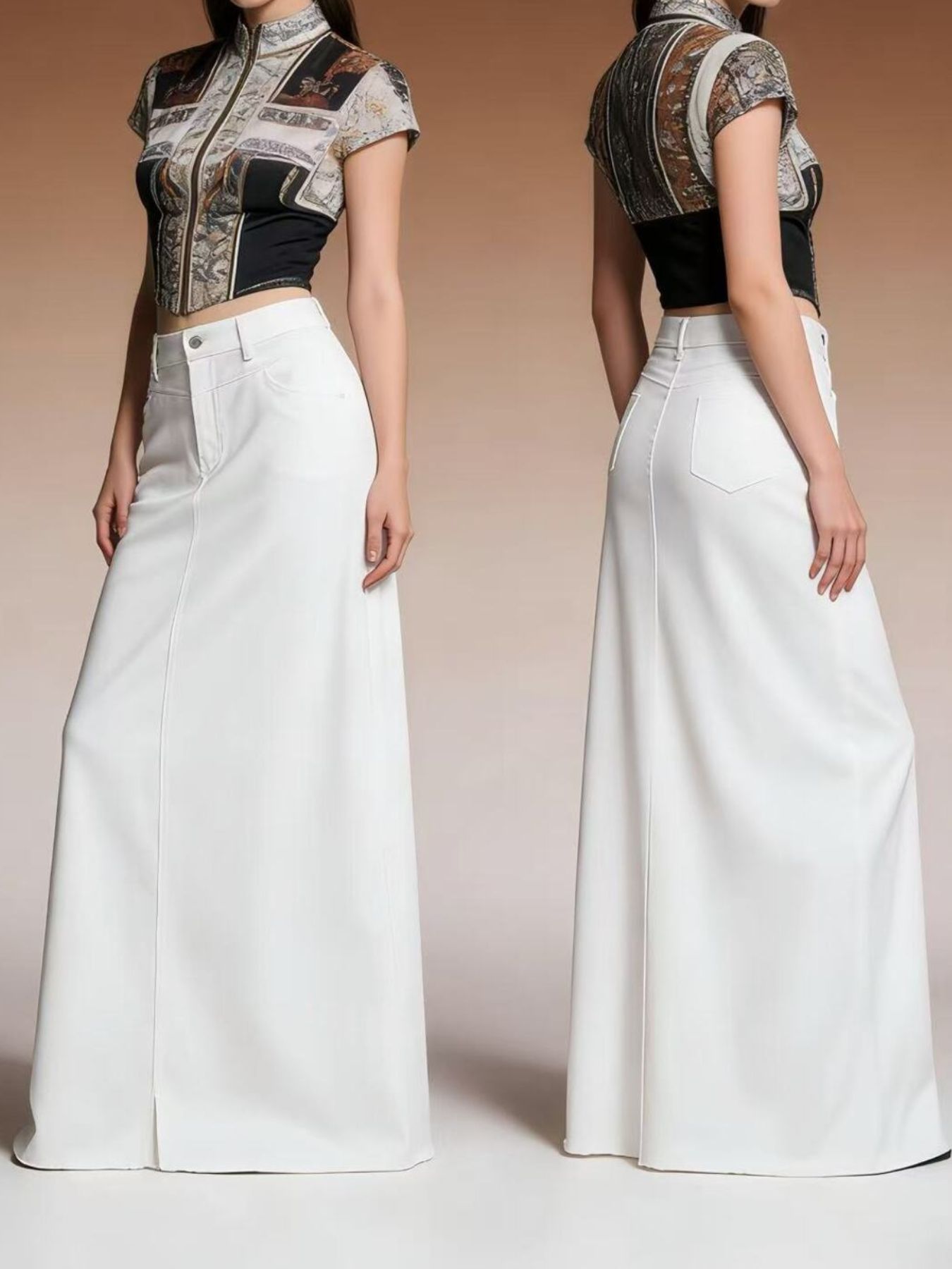 Raw Hem Maxi Denim Skirt - Be Bliss Boutique