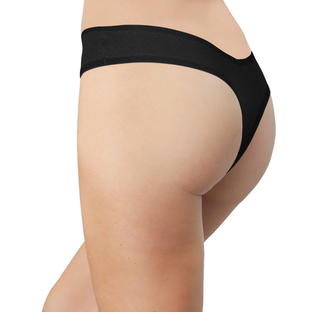Cotton Rib Thong - Be Bliss Boutique