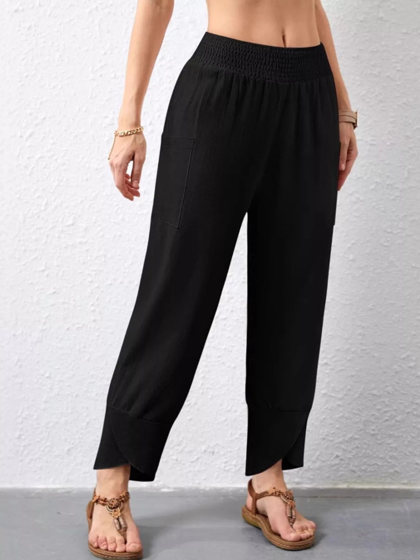 Elastic Waist Pants -  Be Bliss Boutique