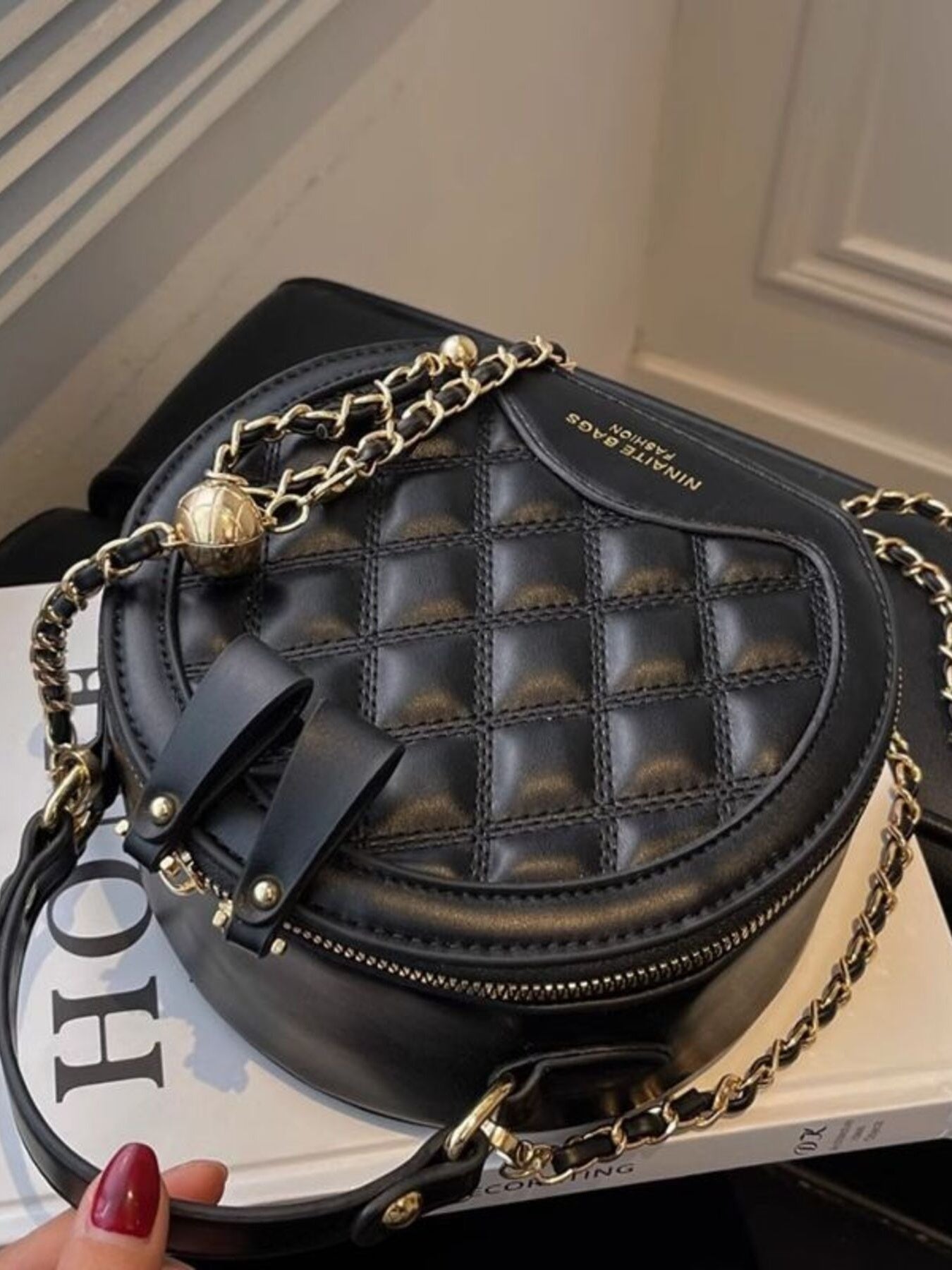 Quilted Chain Strap Crossbody Bag - Be Bliss Boutique