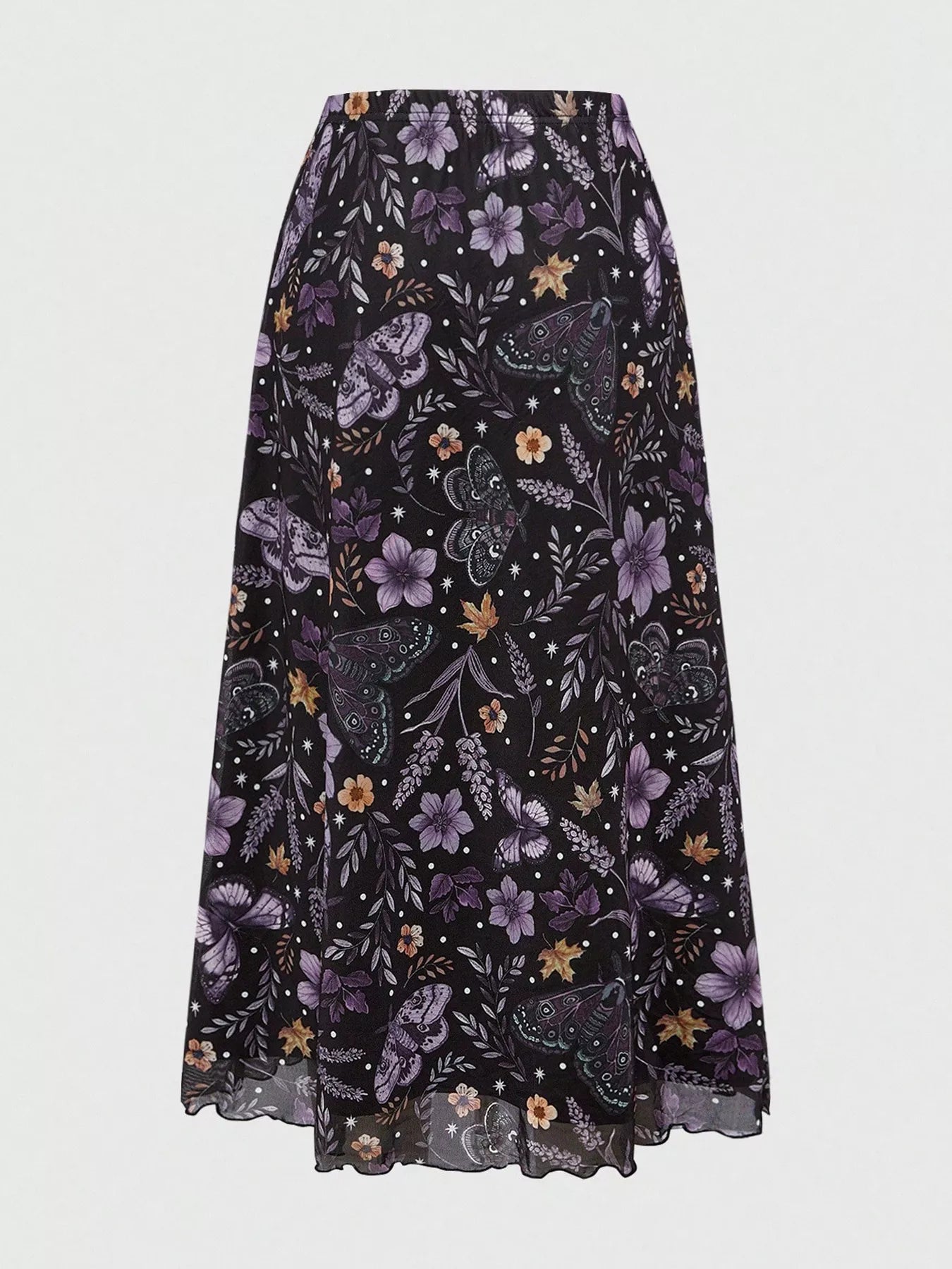 Floral Print Flowy Midi Skirt - Be Bliss Boutique