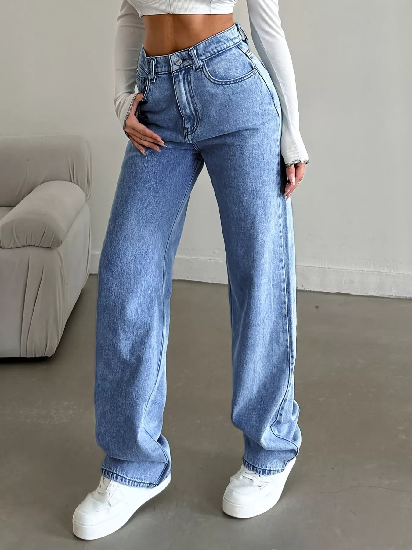 High Waist Wide Leg Jeans - Be Bliss Boutique