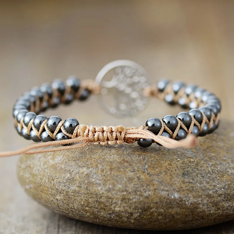 Alloy Braided Natural Stone Bracelet - Be Bliss Boutique