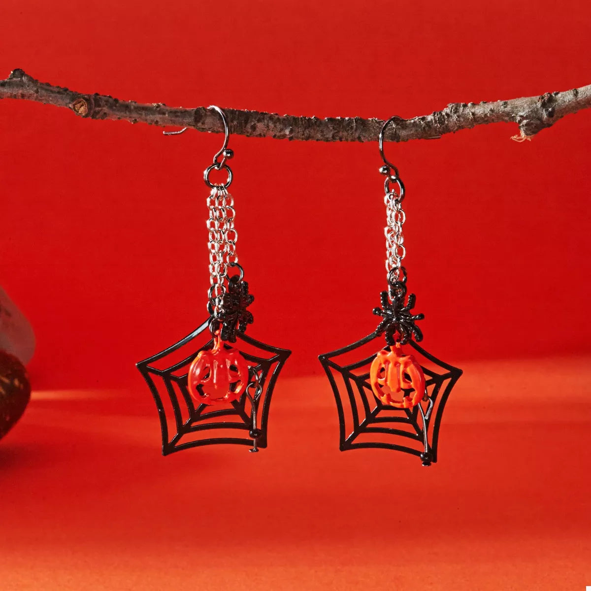 Halloween Spider Web Earrings - Be Bliss Boutique