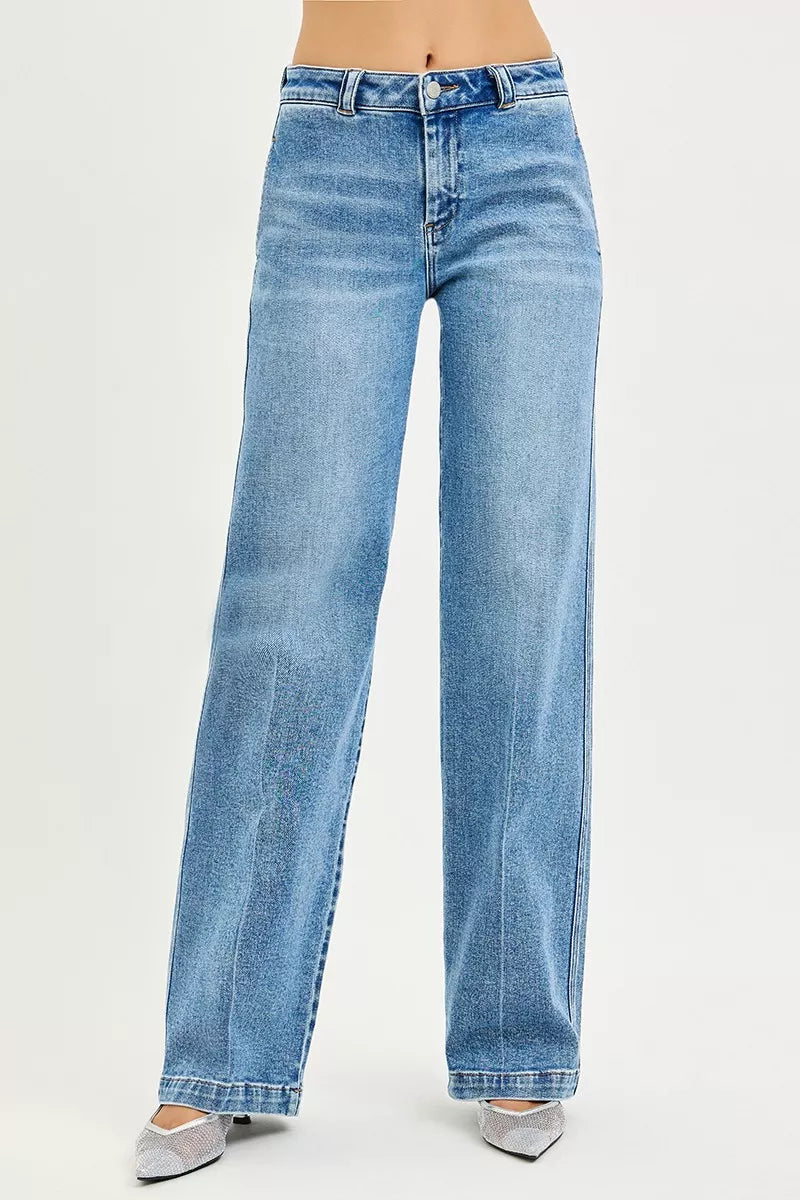 RISEN Jeans - Slouchy Straight Jeans - Be Bliss Boutique