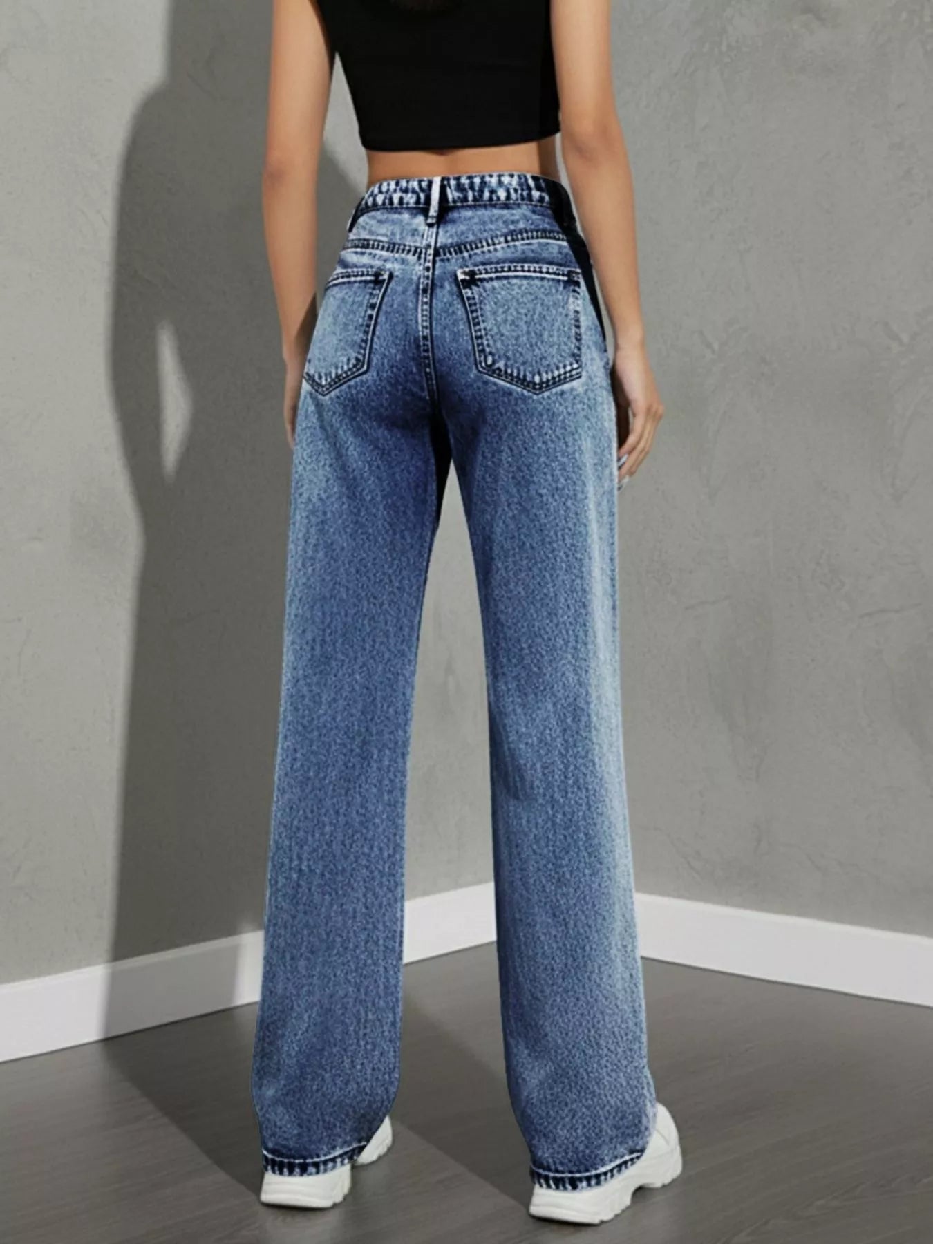 High Waist Wide Leg Denim Jeans - Be Bliss Boutique