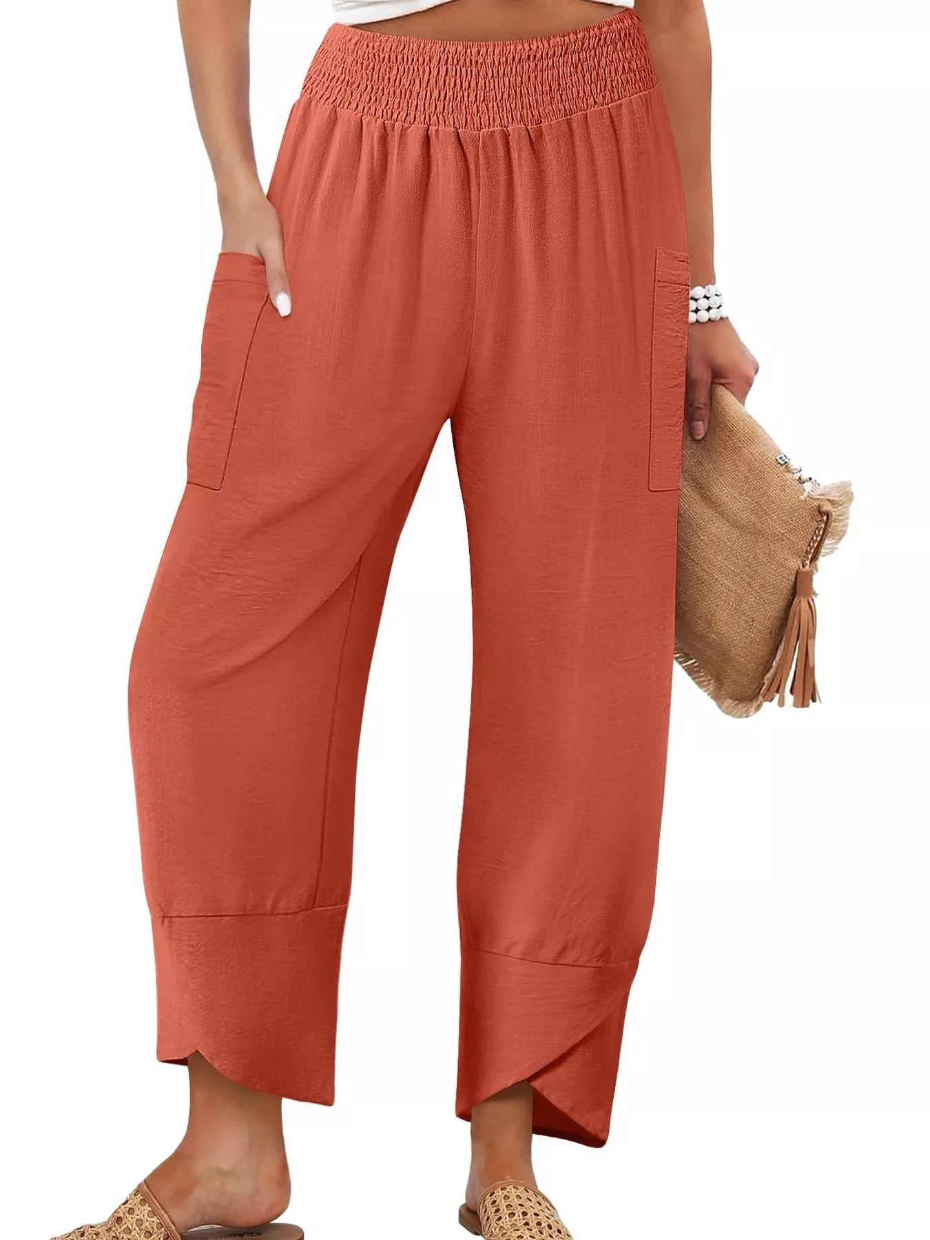 Elastic Waist Pants -  Be Bliss Boutique