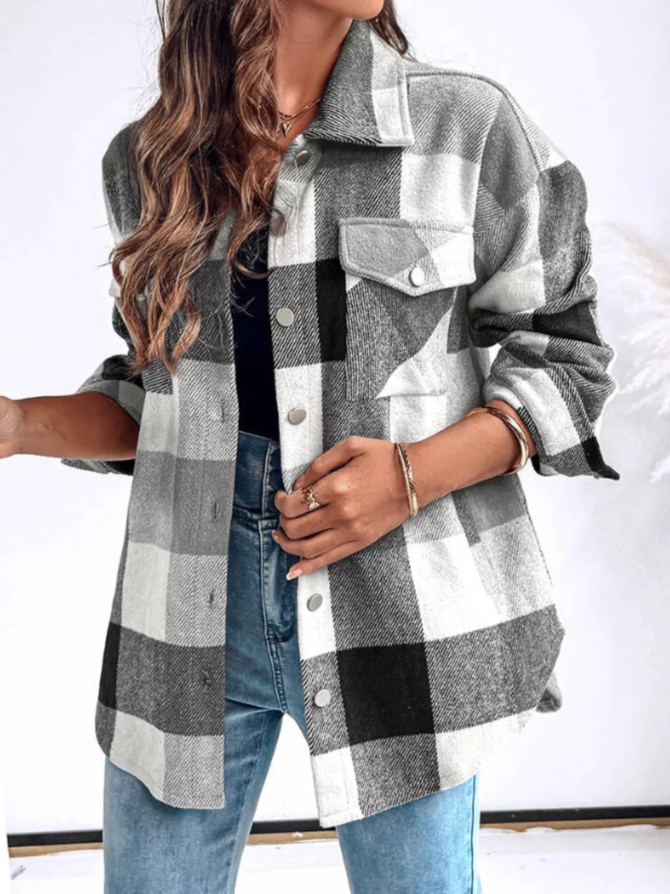 Plaid Button Up Long Sleeve Shirt - Be Bliss Boutique