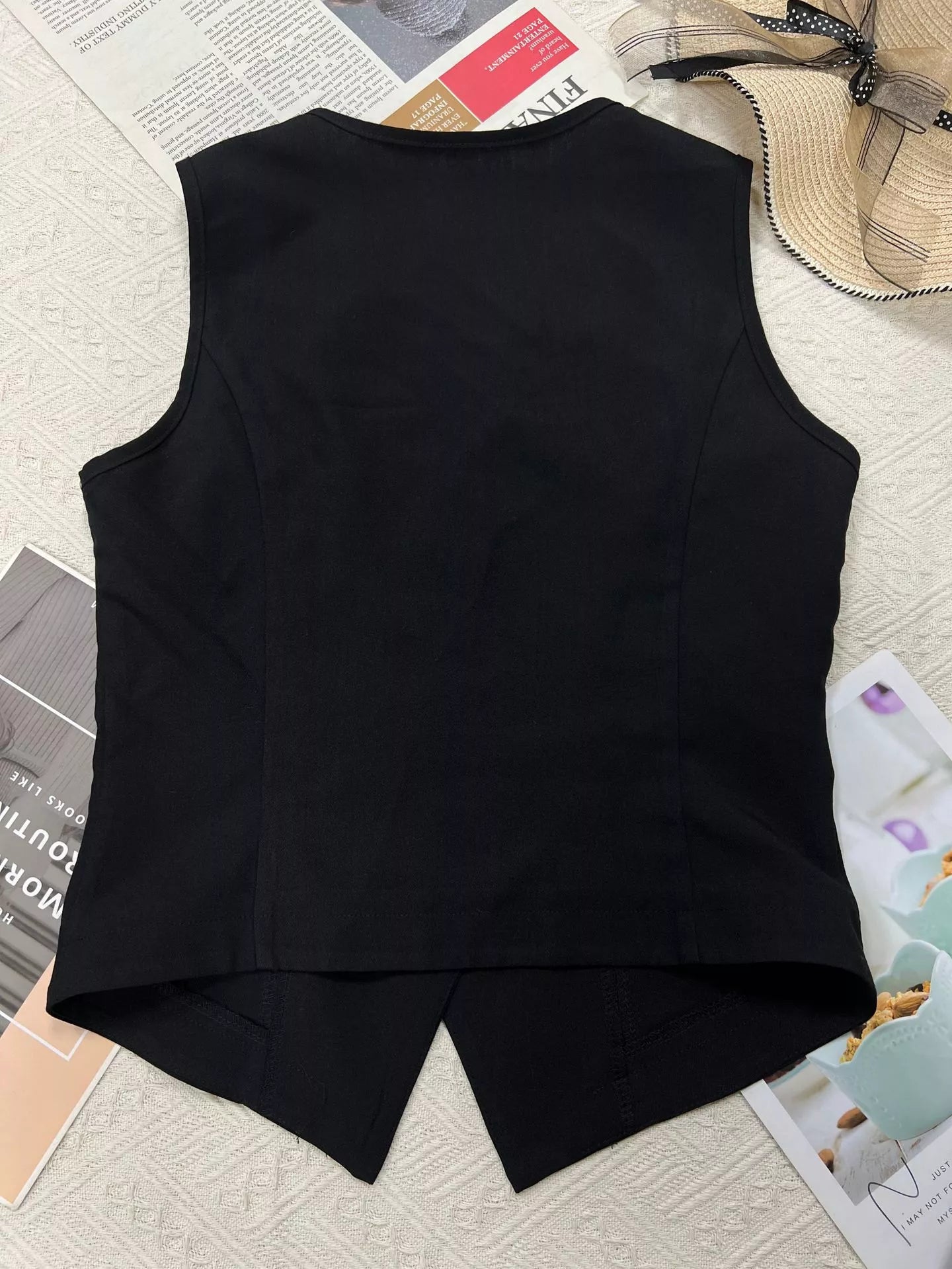 Slim Fit Button Up Vest - Be Bliss Boutique