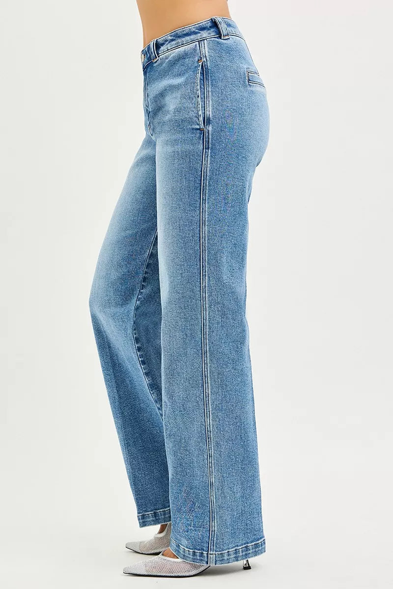 RISEN Jeans - Slouchy Straight Jeans - Be Bliss Boutique