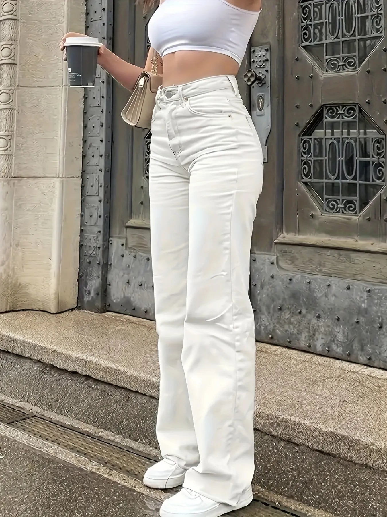 High-Waisted Wide Leg Jeans -  Be Bliss Boutique