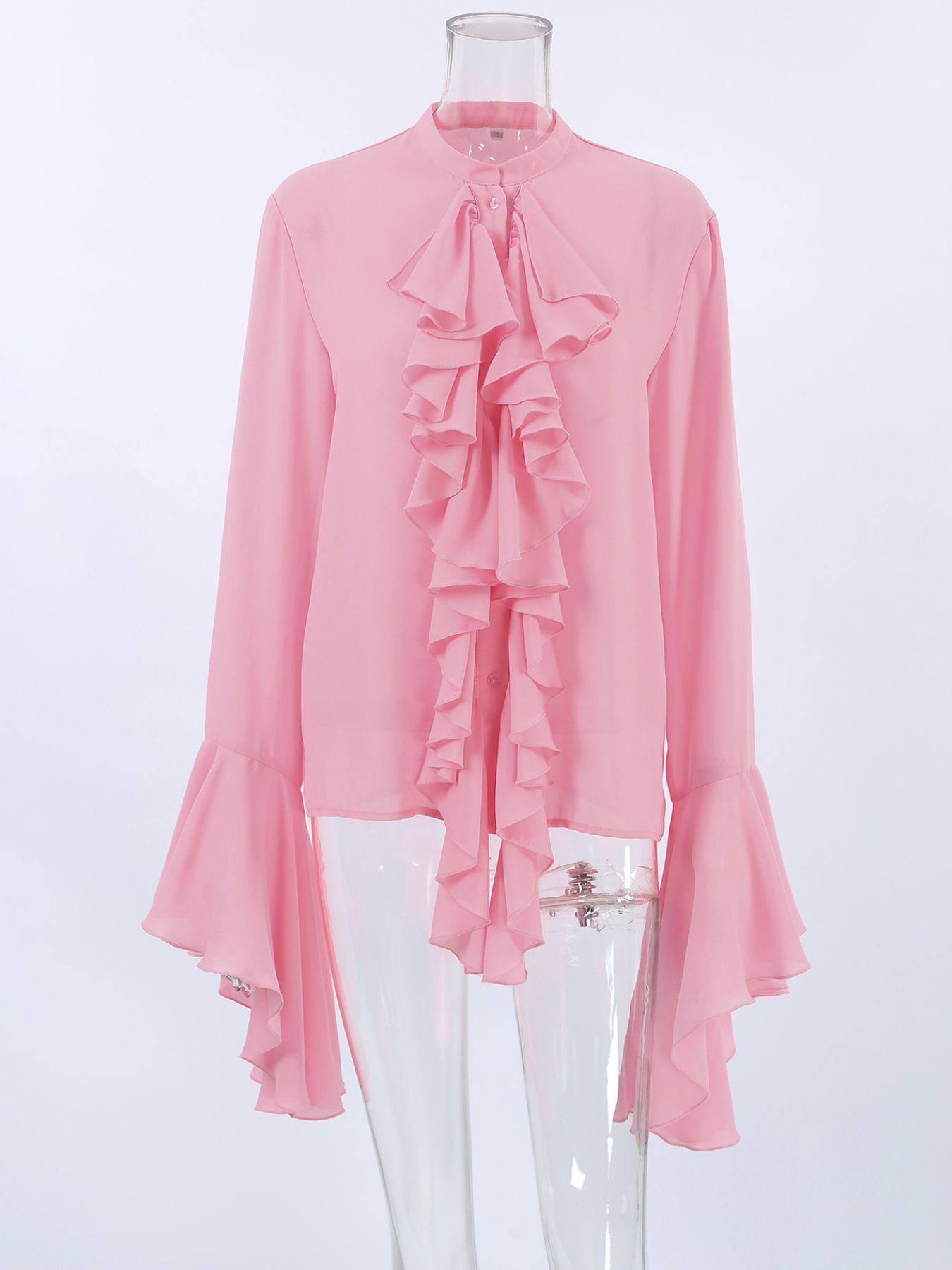 Ruffle Trim Flounce Sleeve Blouse - Be Bliss Boutique