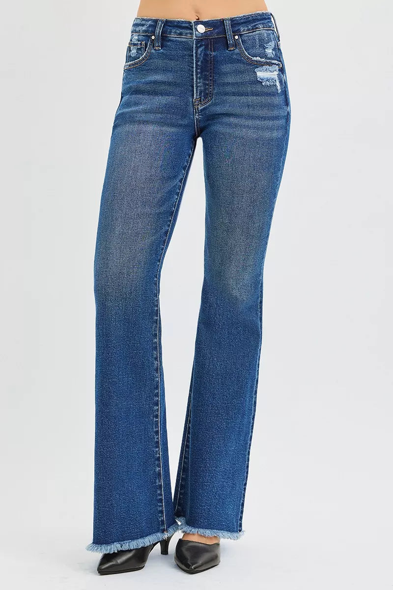 RISEN High Rise Flare Jeans - Be Bliss Boutique