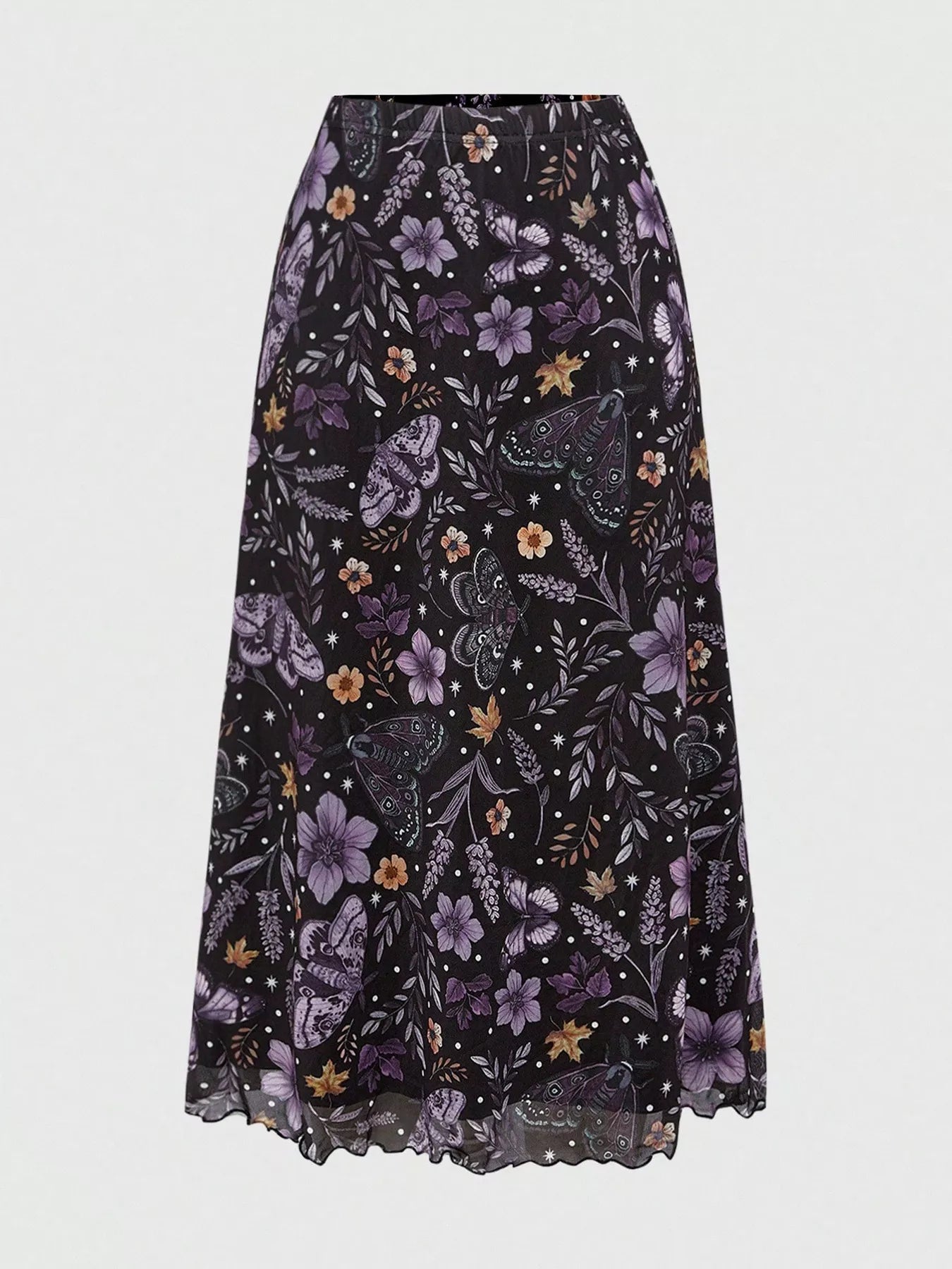 Floral Print Flowy Midi Skirt - Be Bliss Boutique