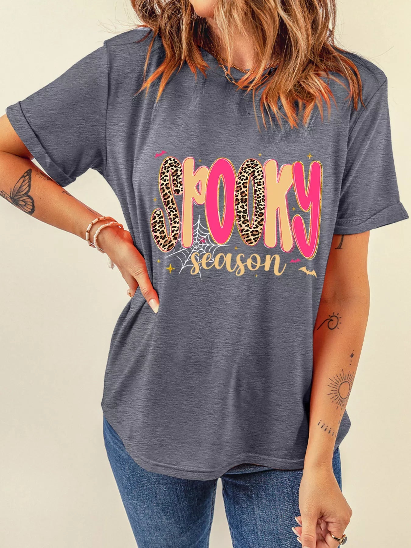 Full Size Spooky Season Halloween Graphic T-Shirt Plus Size -  Be Bliss Boutique