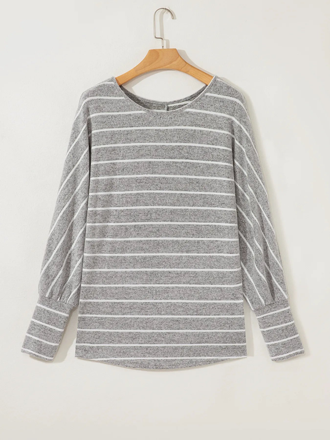Stripe Dolman Sleeve Drop Shoulder Top -  Be Bliss Boutique