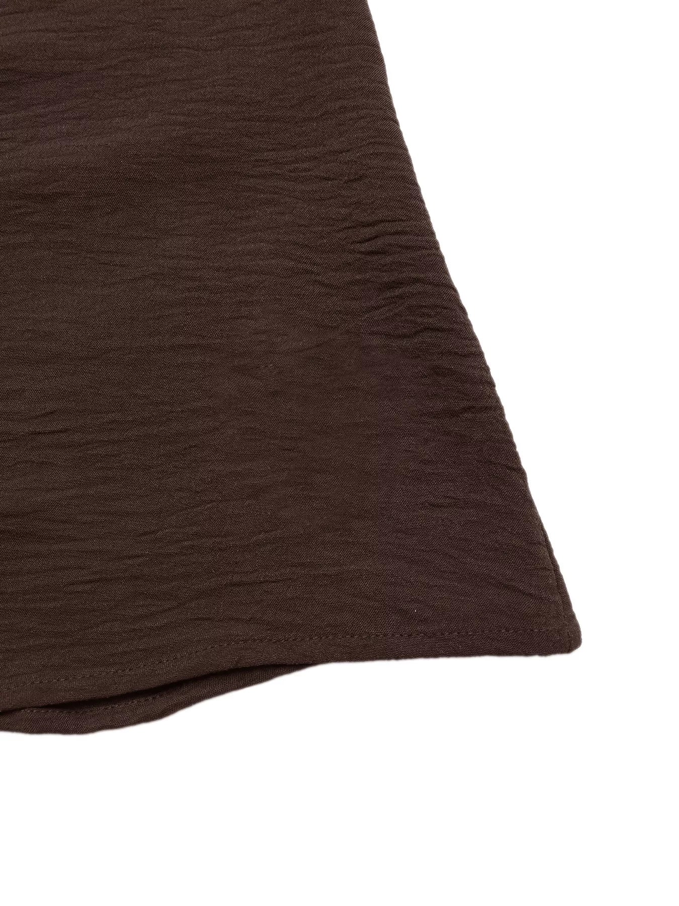 Tie-Front Brown A Line Dress - Be Bliss Boutique
