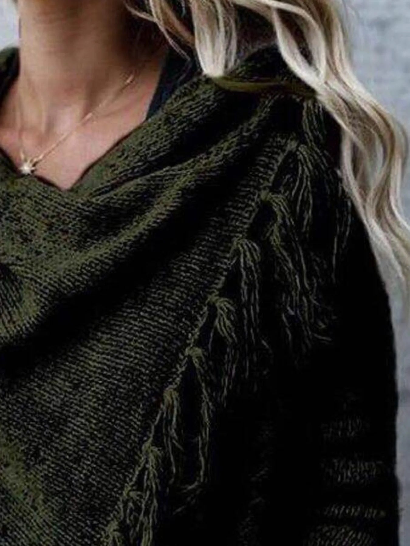 Fringe Long Sleeve Wrap Cardigan - Be Bliss Boutique