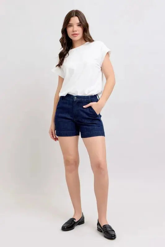 Judy Blue Full/Plus Size High Waist Denim Shorts | Be Bliss Boutique