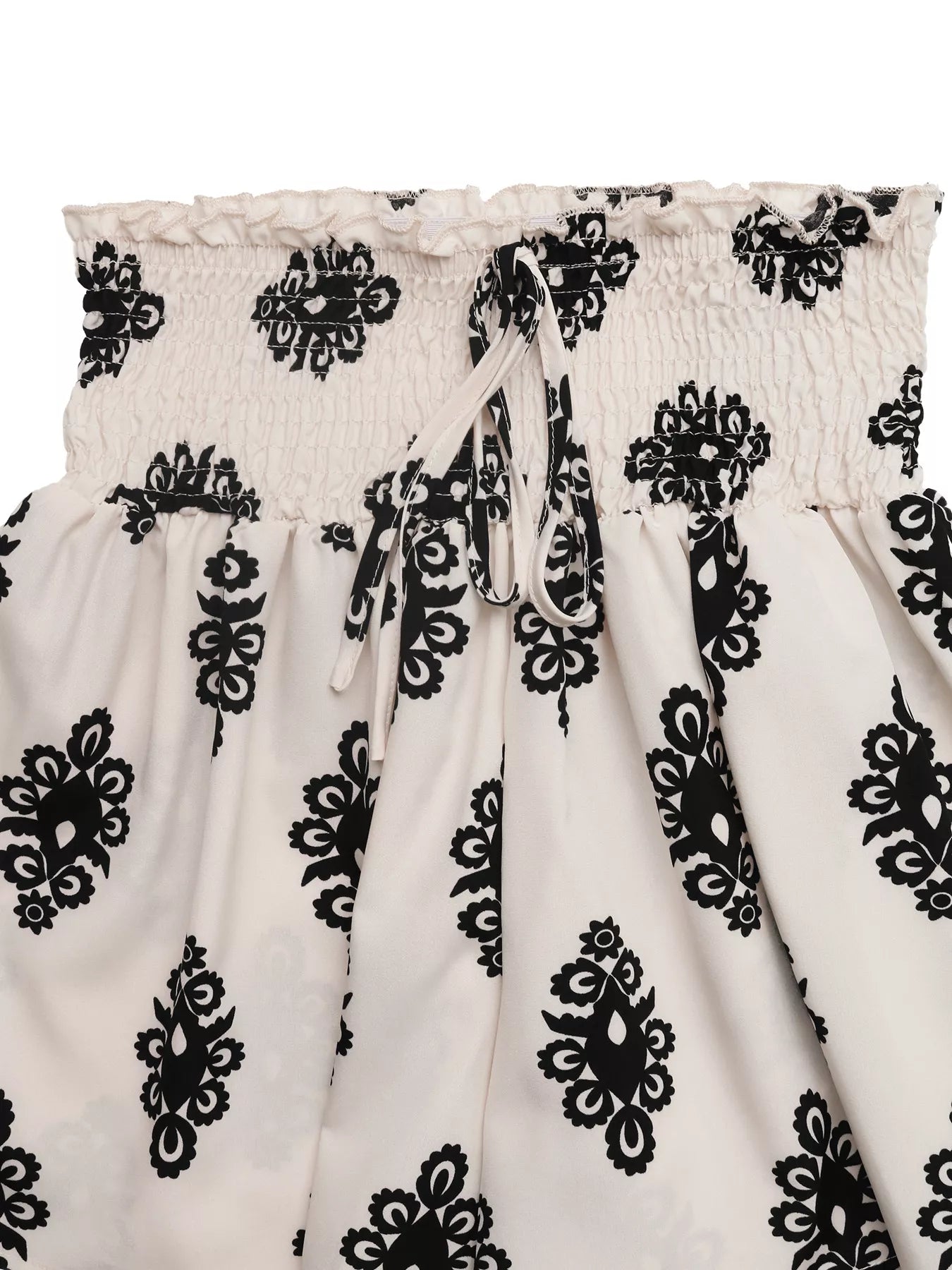 Printed Smocked Waist Shorts - Be Bliss Boutique