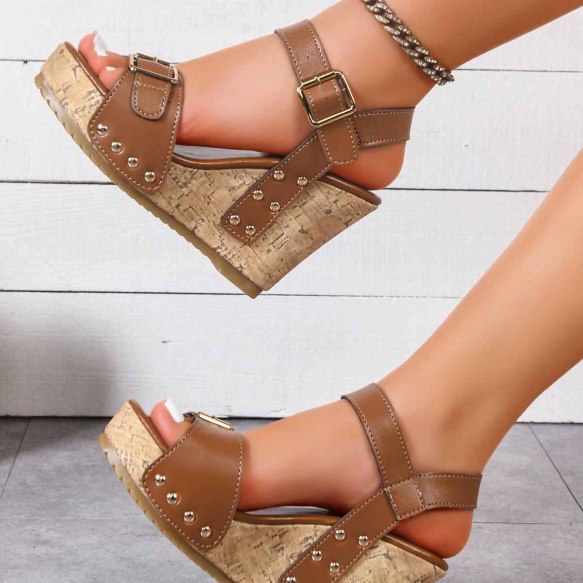 Open Toe Wedge Sandals - Be Bliss Boutique