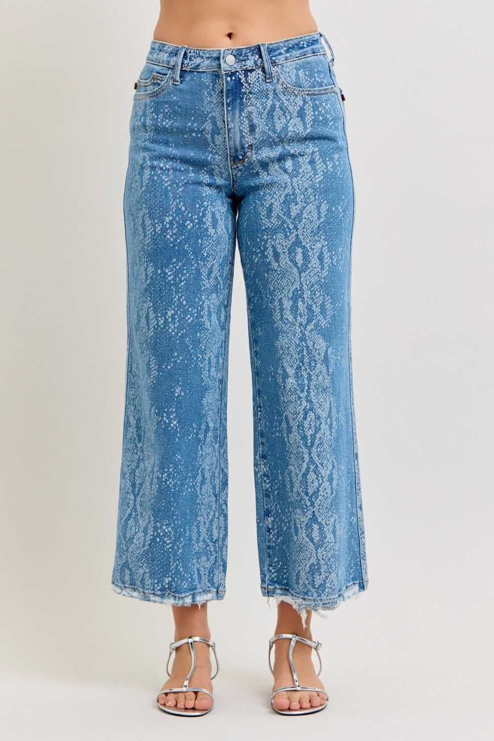 Judy Blue High Rise Ankle Wide Leg Jeans - Be Bliss Boutique