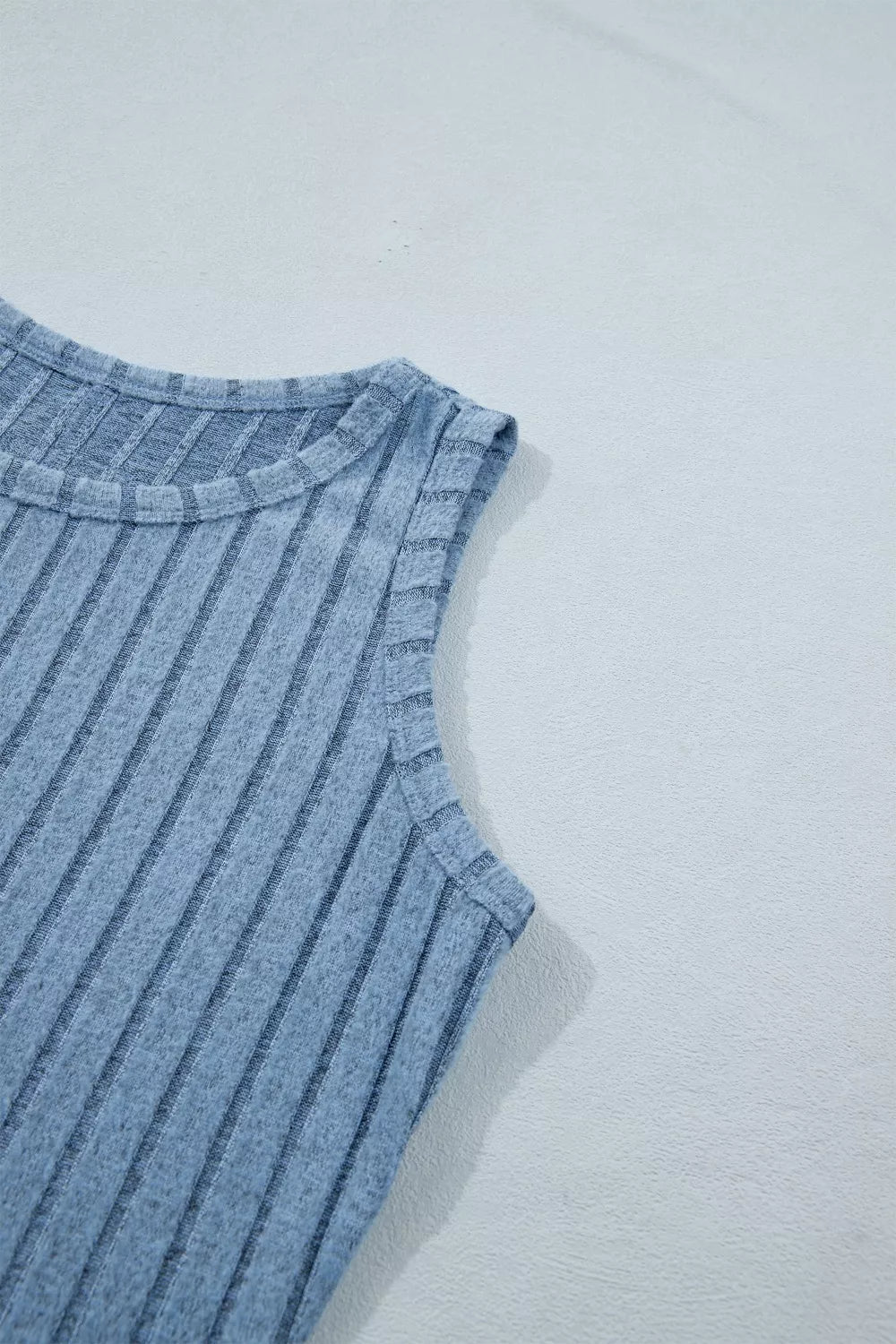 Slim Mineral Wash Ribbed Tank Top - Be Bliss Boutique