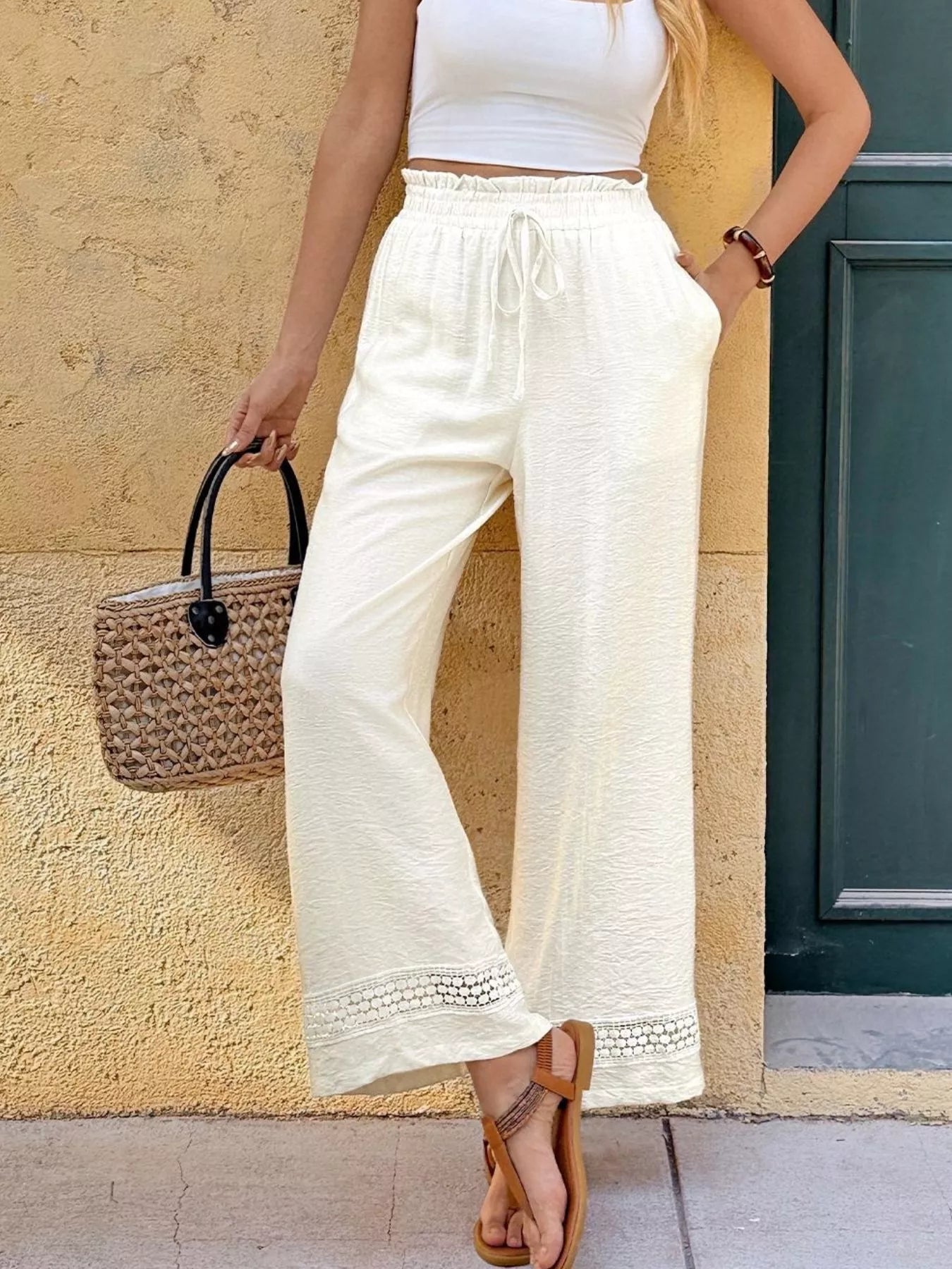 Wide Leg Pants with Pockets - Be Bliss Boutique
