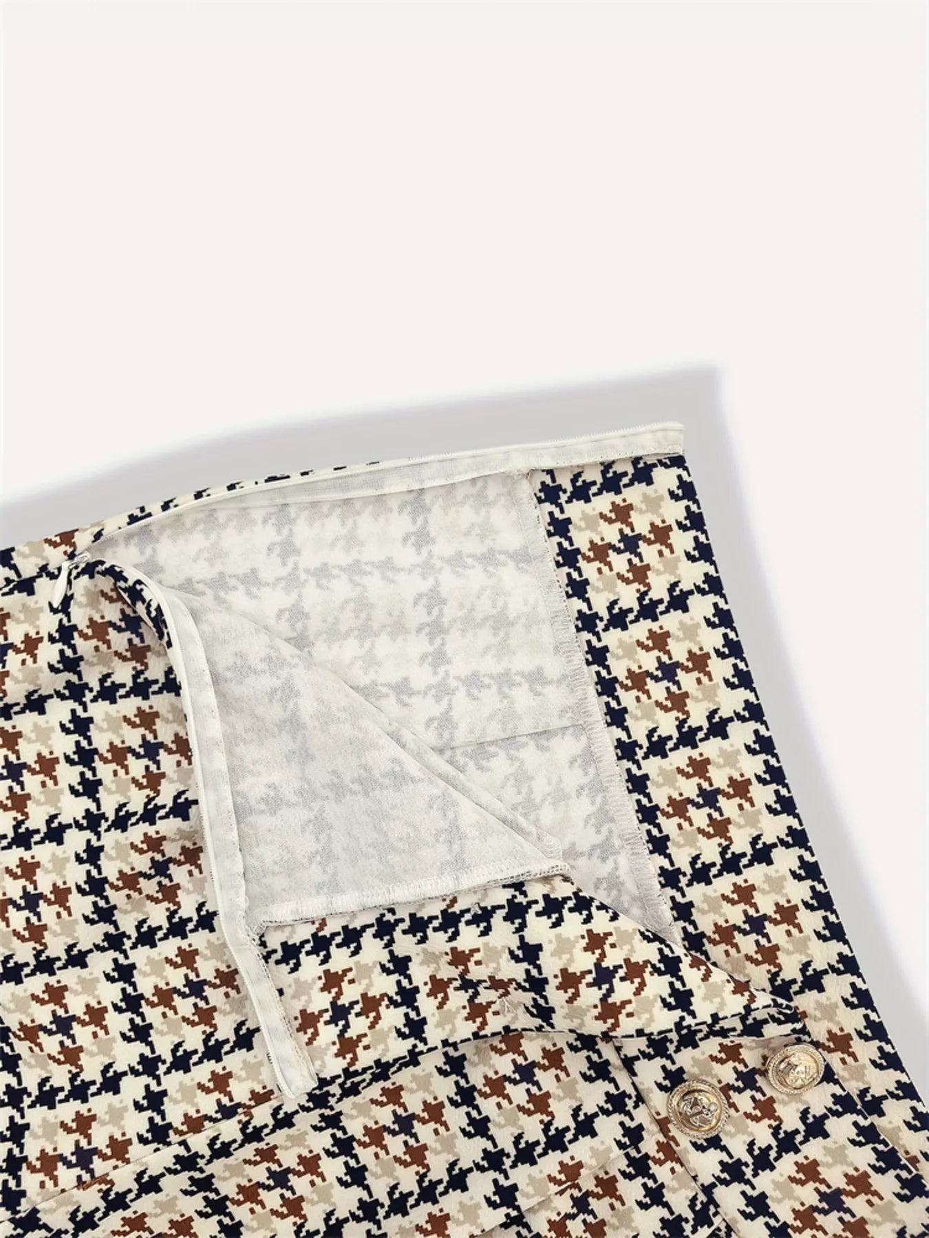 High Waisted Houndstooth Wide Leg Pants - Be Bliss Boutique