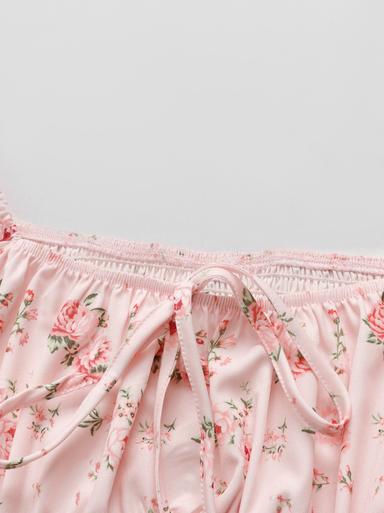 Floral Print Tie Front Puff Sleeve Blouse - Be Bliss Boutique