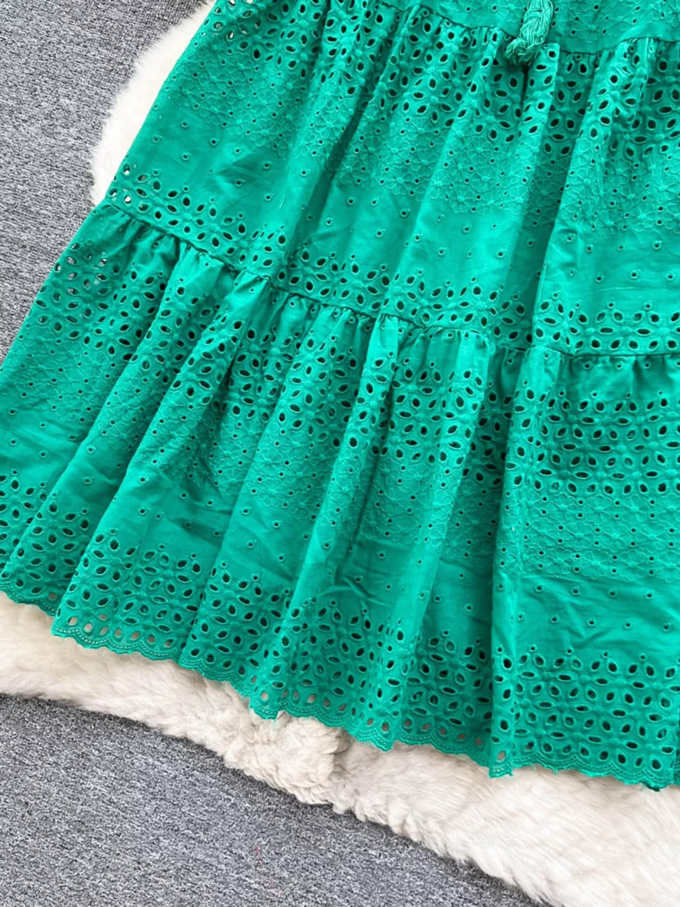 Eyelet Tiered Maxi Skirt - Be Bliss Boutique