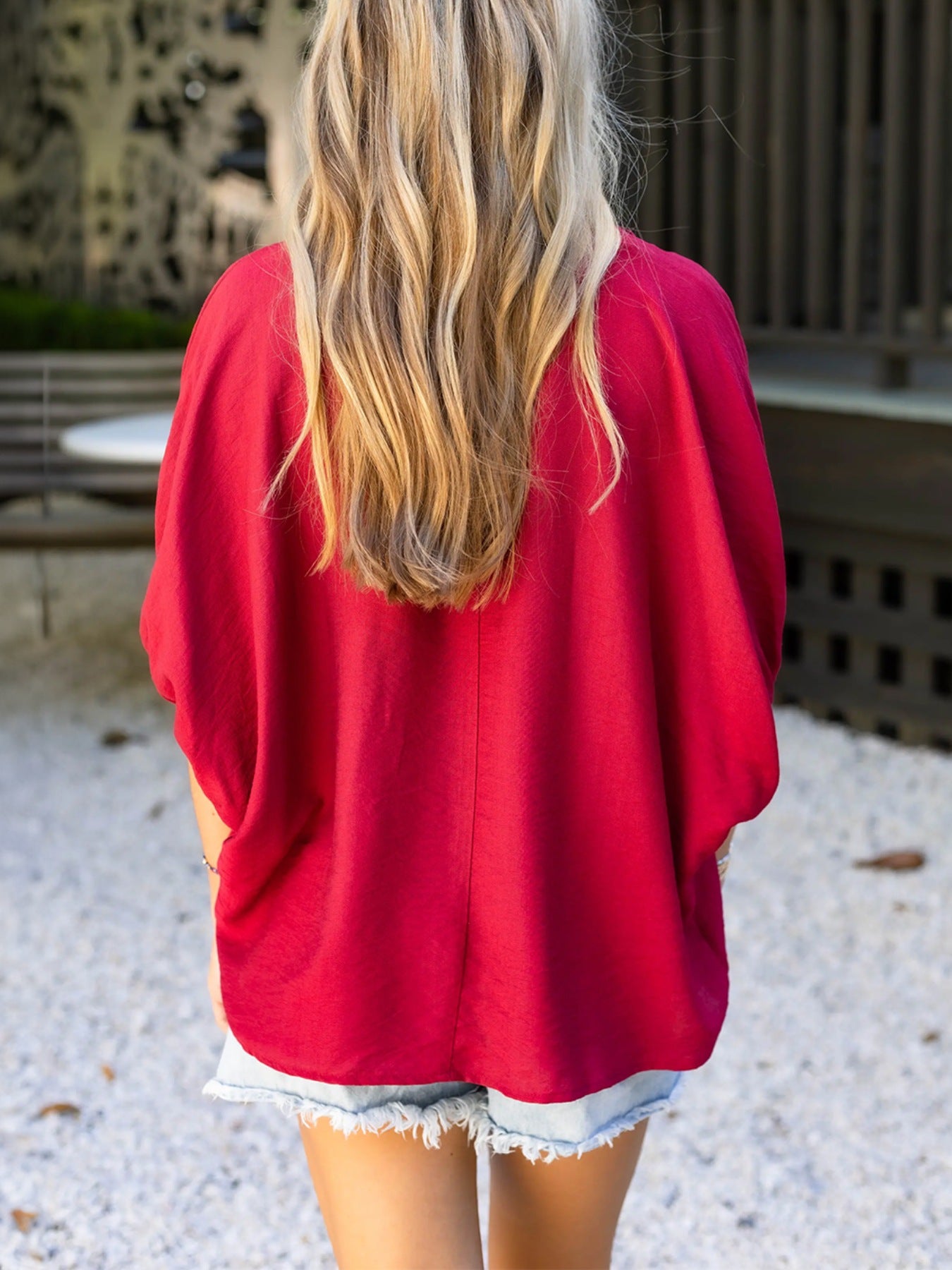 Women's Braided Detail V-Neck Half Sleeve Blouse - Be Bliss Boutique