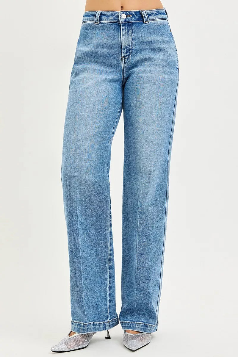 RISEN Jeans - Slouchy Straight Jeans - Be Bliss Boutique