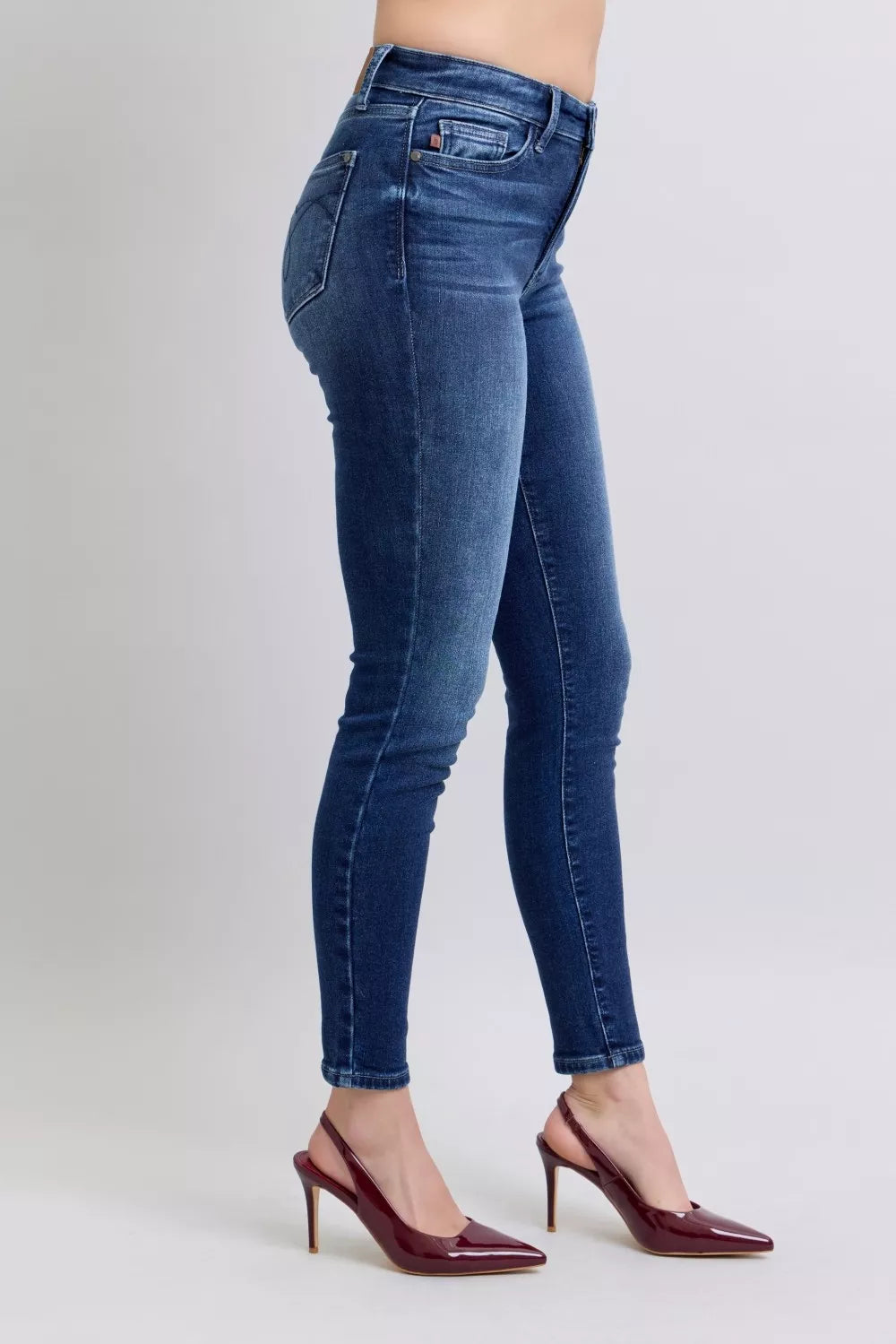 Judy Blue Full Size Washed Thermal Skinny Jeans - Be Bliss Boutique