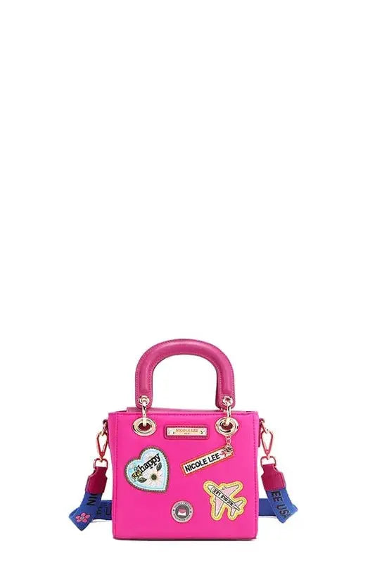 Nicole Lee USA Color Patch Handbag with Top Handle | Be Bliss Boutique