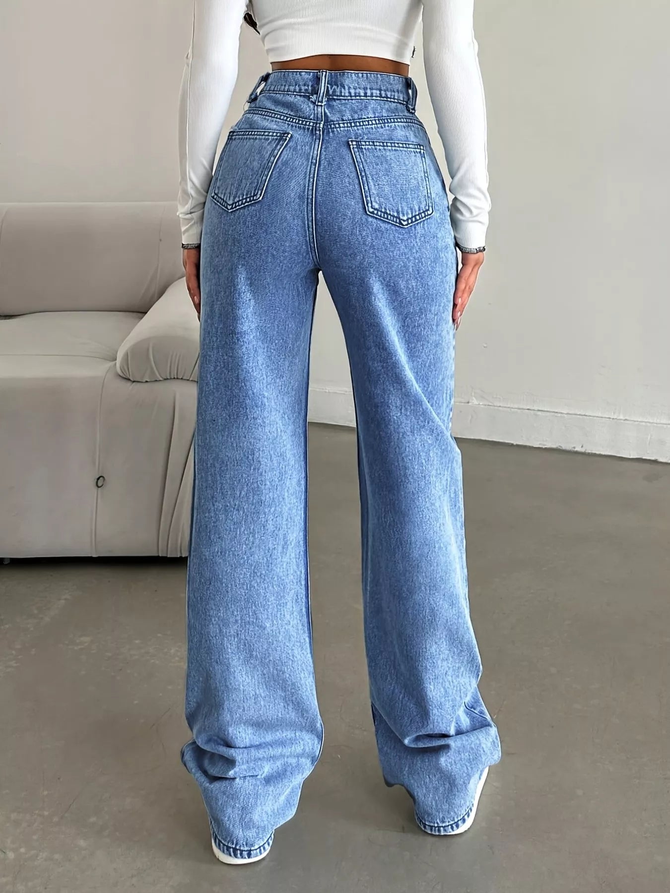 High Waist Wide Leg Jeans - Be Bliss Boutique