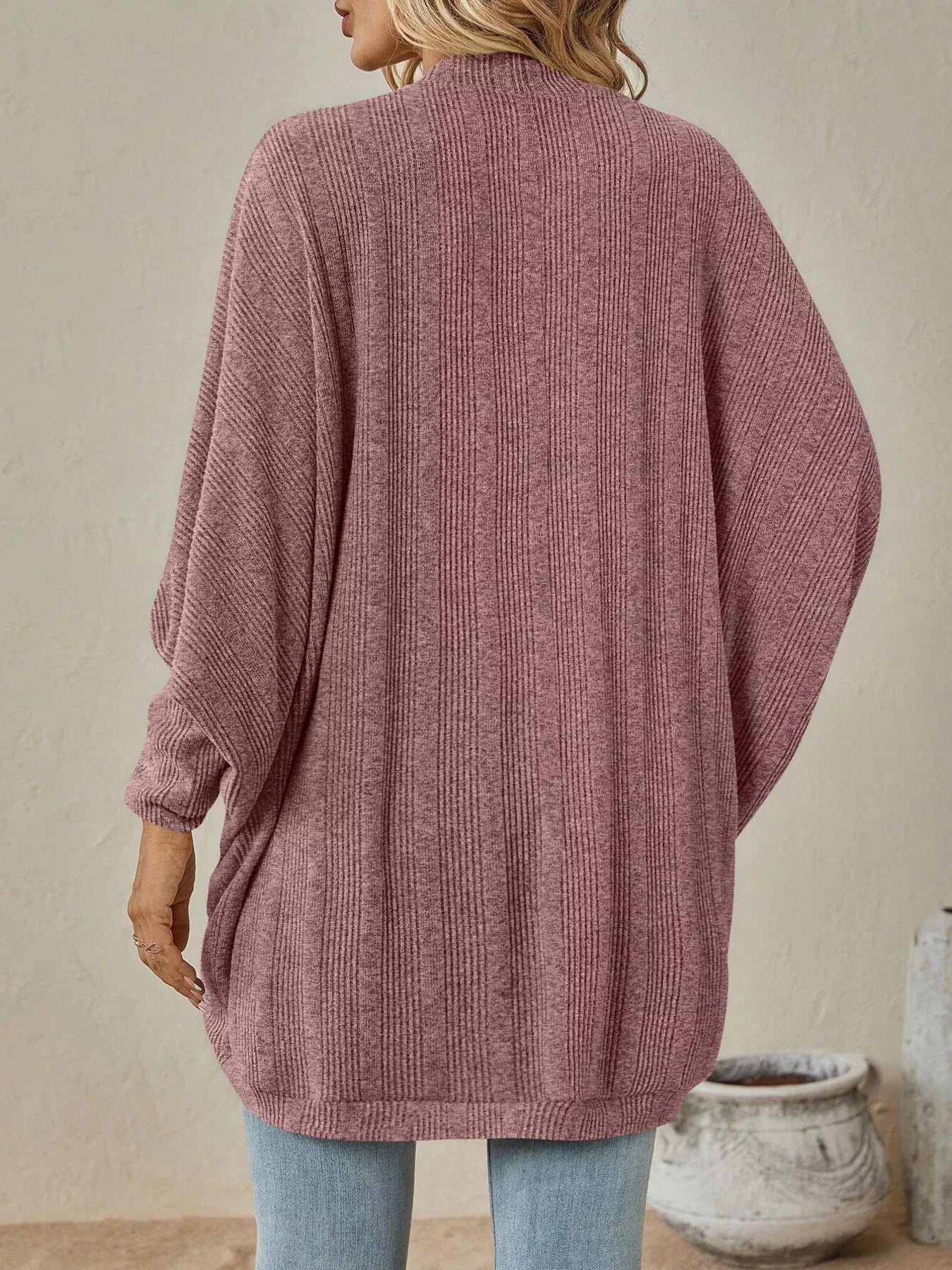 Cozy Oversized Open Front Knit Cardigan - Be Bliss Boutique