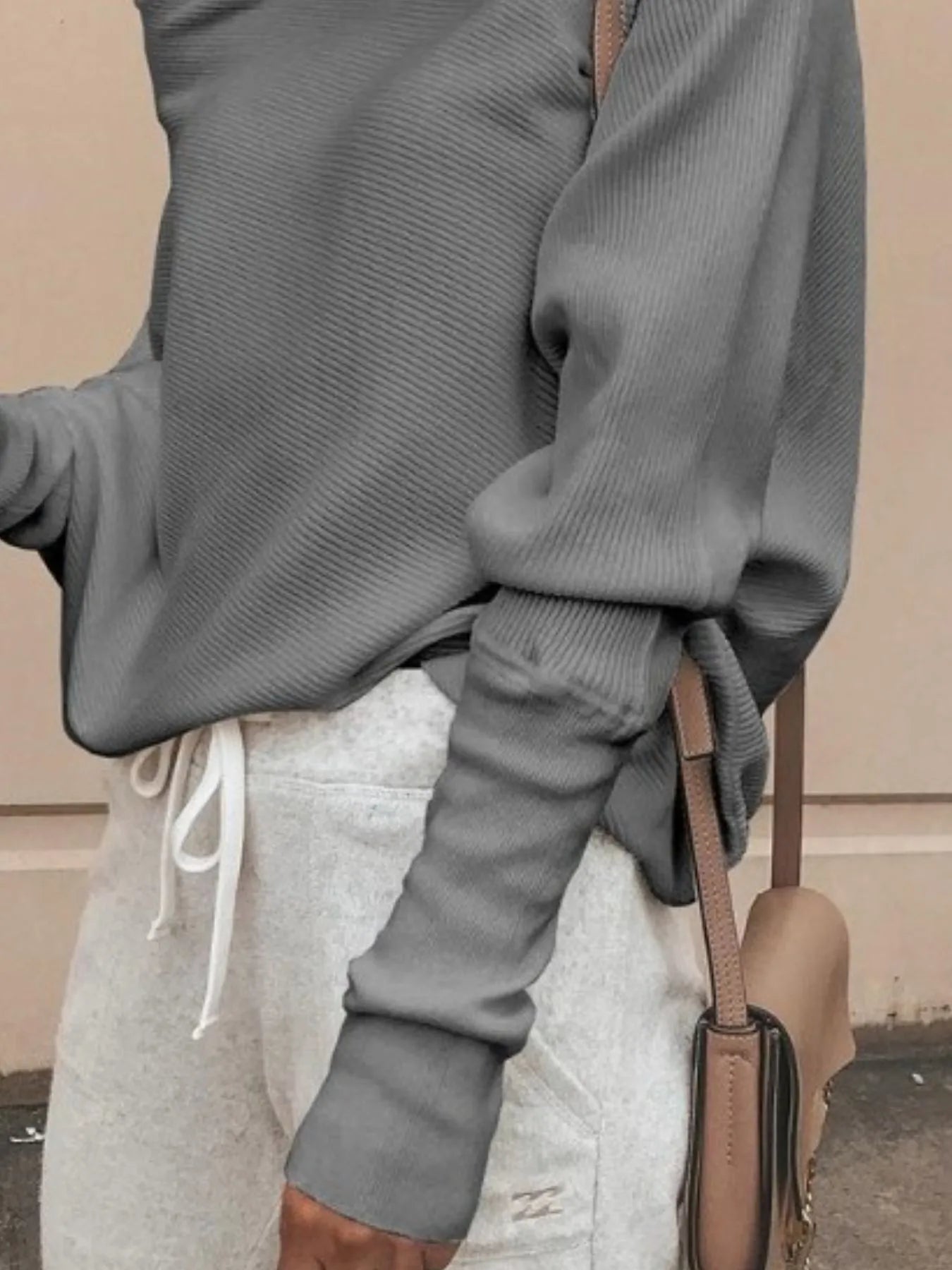 Single Shoulder Ribbed Knit Top - Be Bliss Boutique